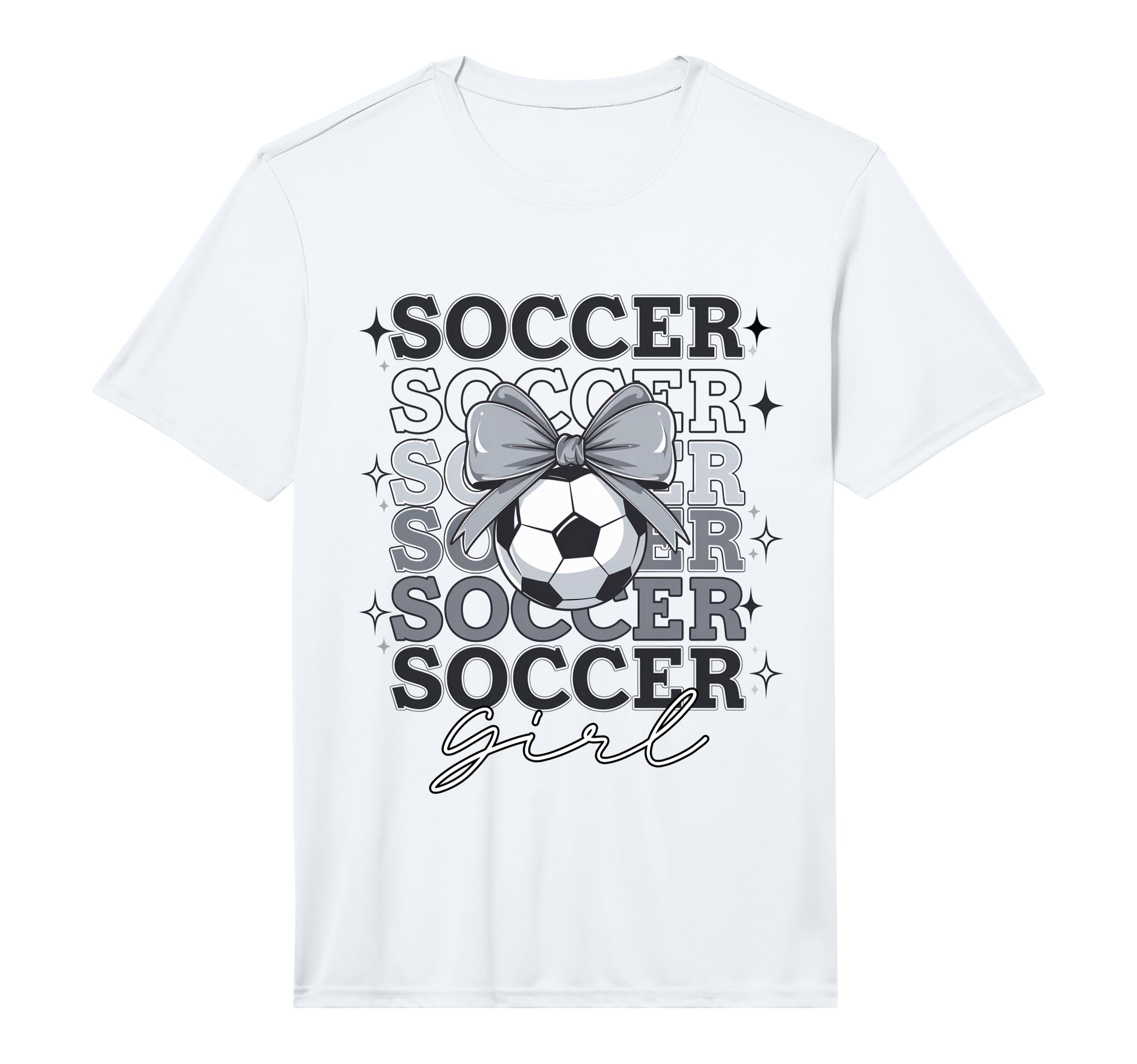 Groovy Soccer Coquette Bow Soccer T-Shirt - Graphic Print Unisex - T-Shirt, Sweatshirt, Hoodie