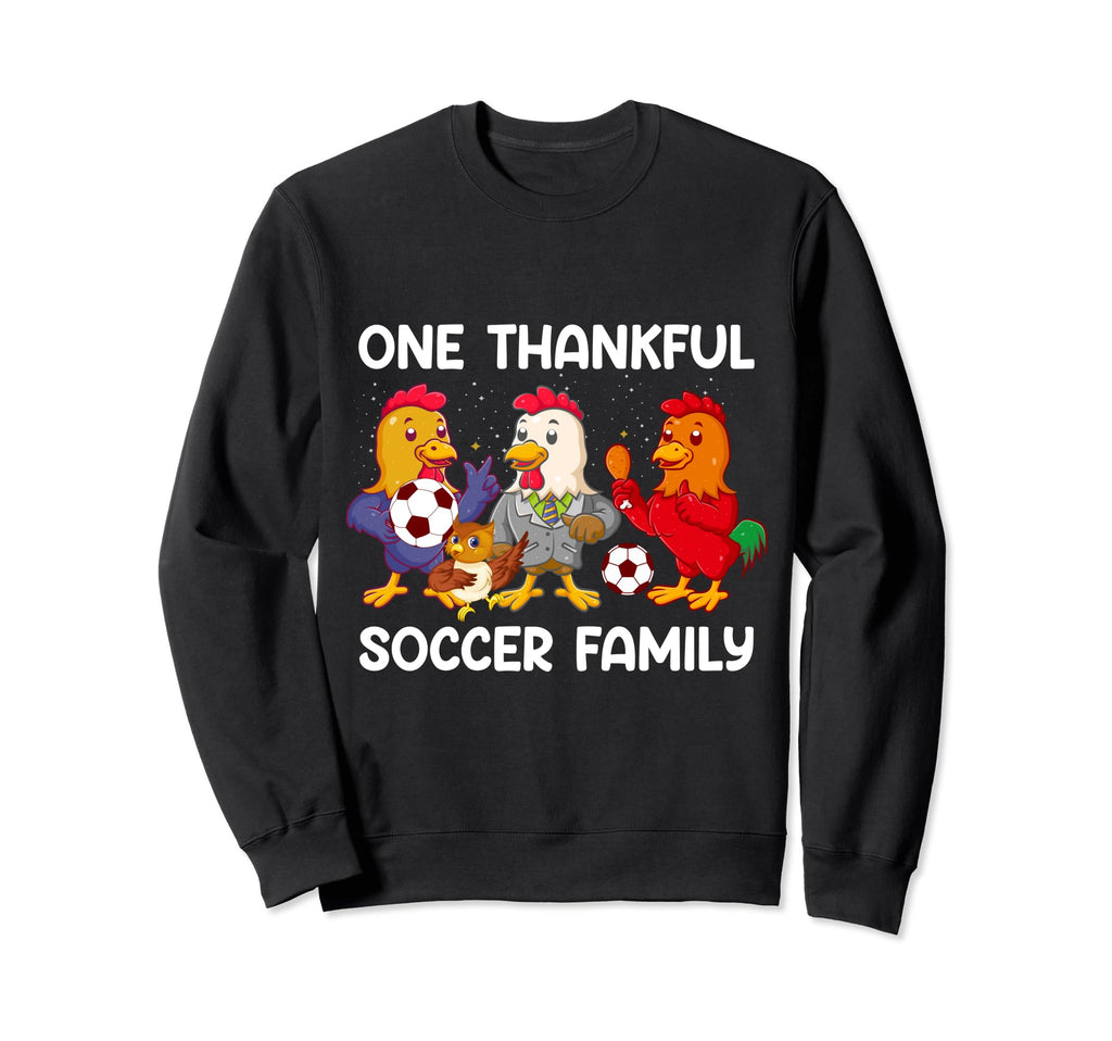 One Thankful Soccer Family Turkey Sweatshirt - Minimalist Print for Adults - T-Shirt, Sweatshirt, Hoodie