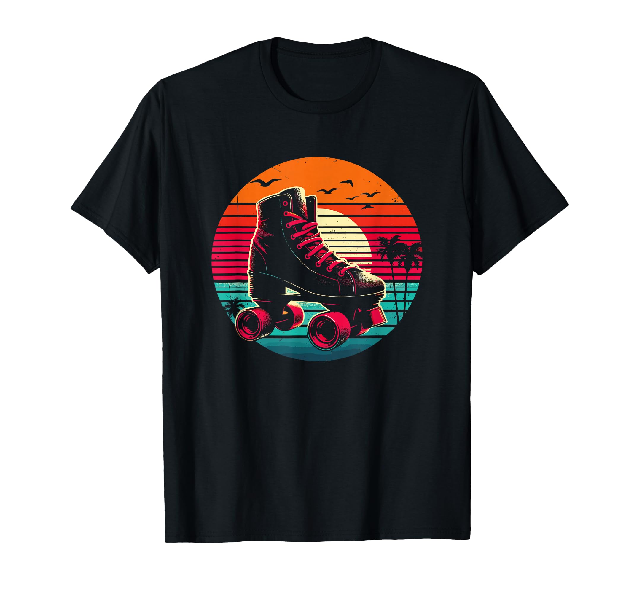 Roller Skates Sunset Roller Skating Skater T-Shirt - Trendy Graphic Unisex - T-Shirt, Sweatshirt, Hoodie