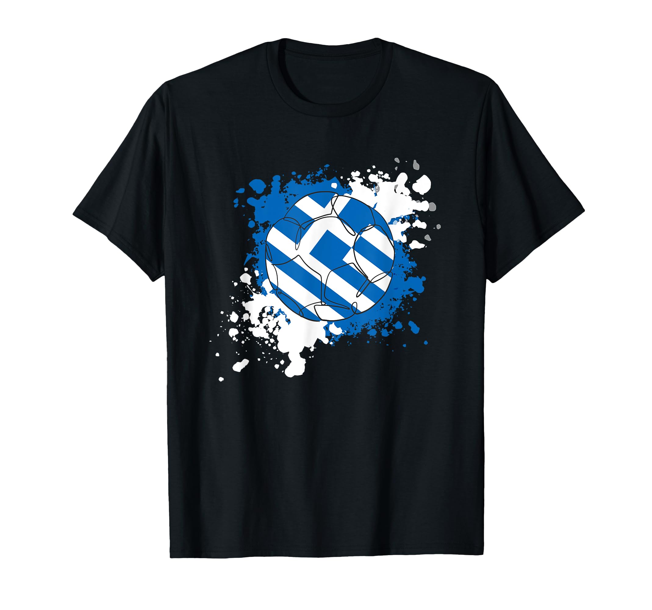 Soccer Ball Flag Greece T-Shirt - Unique Graphic Unisex - T-Shirt, Sweatshirt, Hoodie