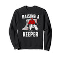 Raising Hockey Keeper Mom Hockey Sweatshirt - Minimalist Print Men Women - T-Shirt, Sweatshirt, Hoodie