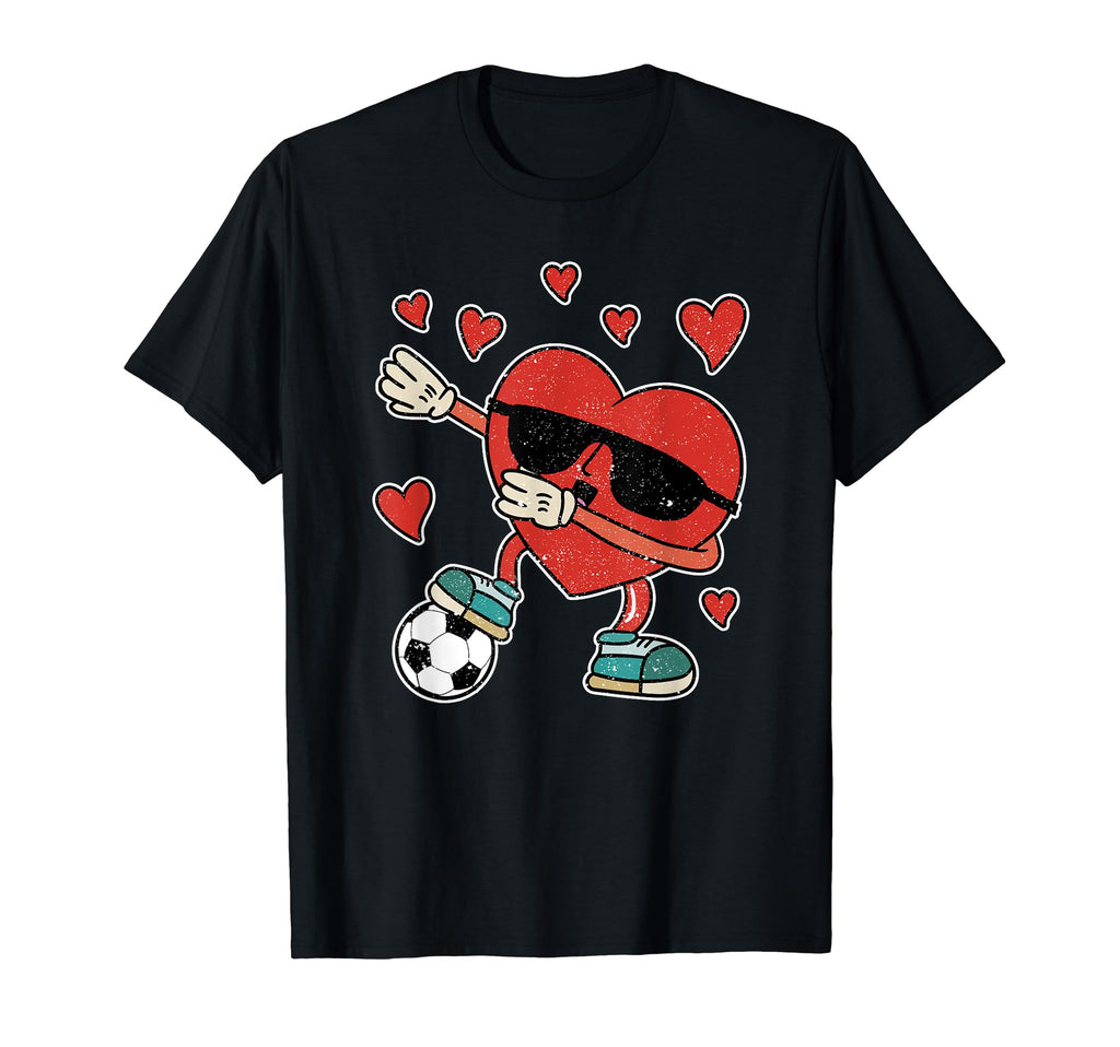 Dabbing Heart Dab Dance Valentines Day T-Shirt - Unique Graphic Men Women - T-Shirt, Sweatshirt, Hoodie