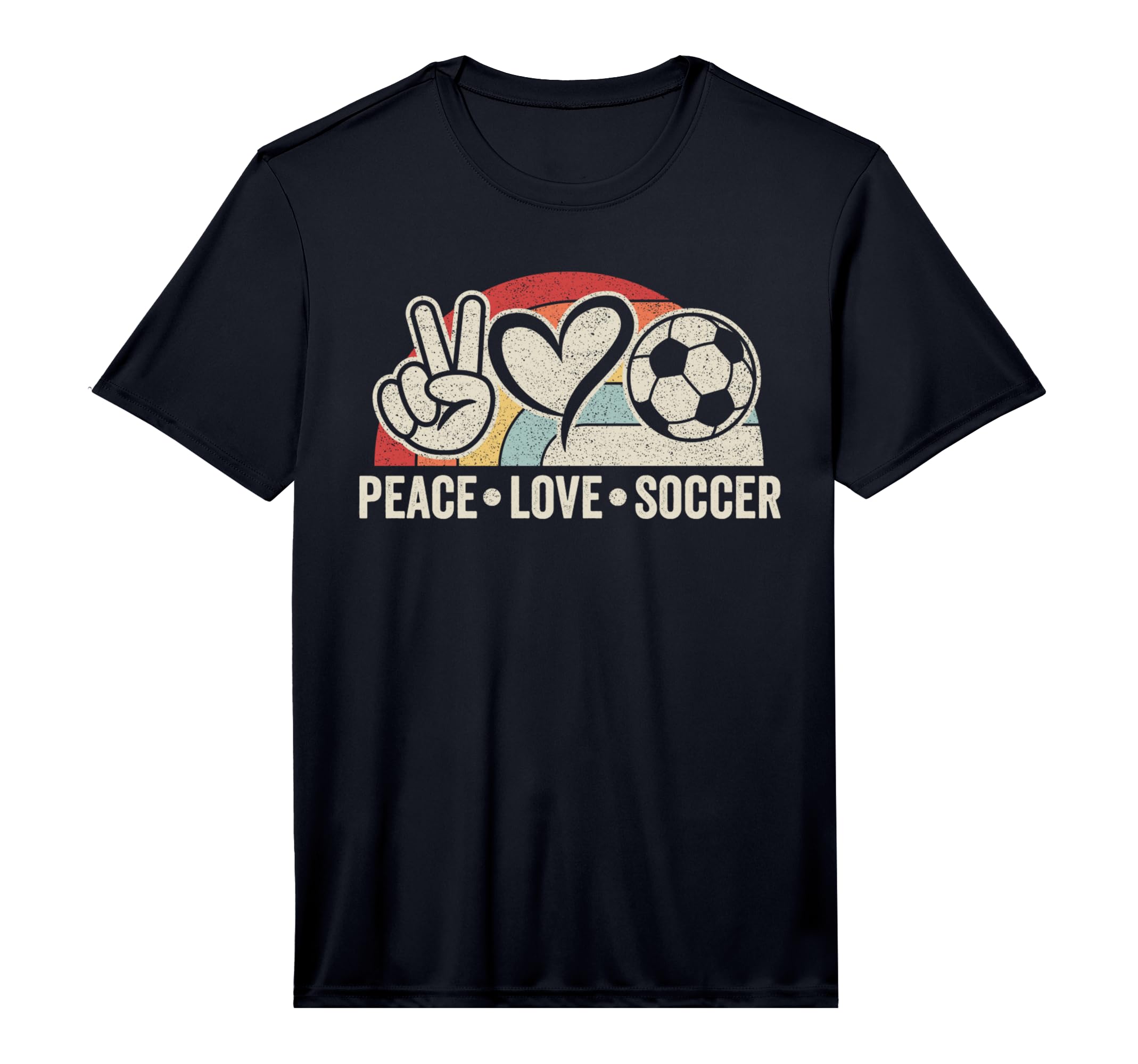 Peace Love Soccer Performance T-Shirt - Graphic Print Men Women - T-Shirt, Sweatshirt, Hoodie