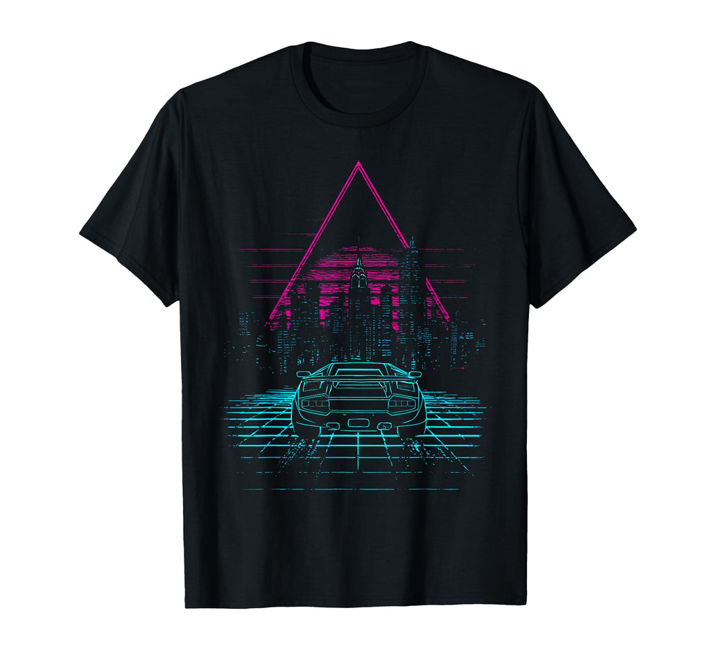 Synthwave 80S Car Aesthetic Night T-Shirt - Aesthetic Graphic for Adults - T-Shirt, Sweatshirt, Hoodie