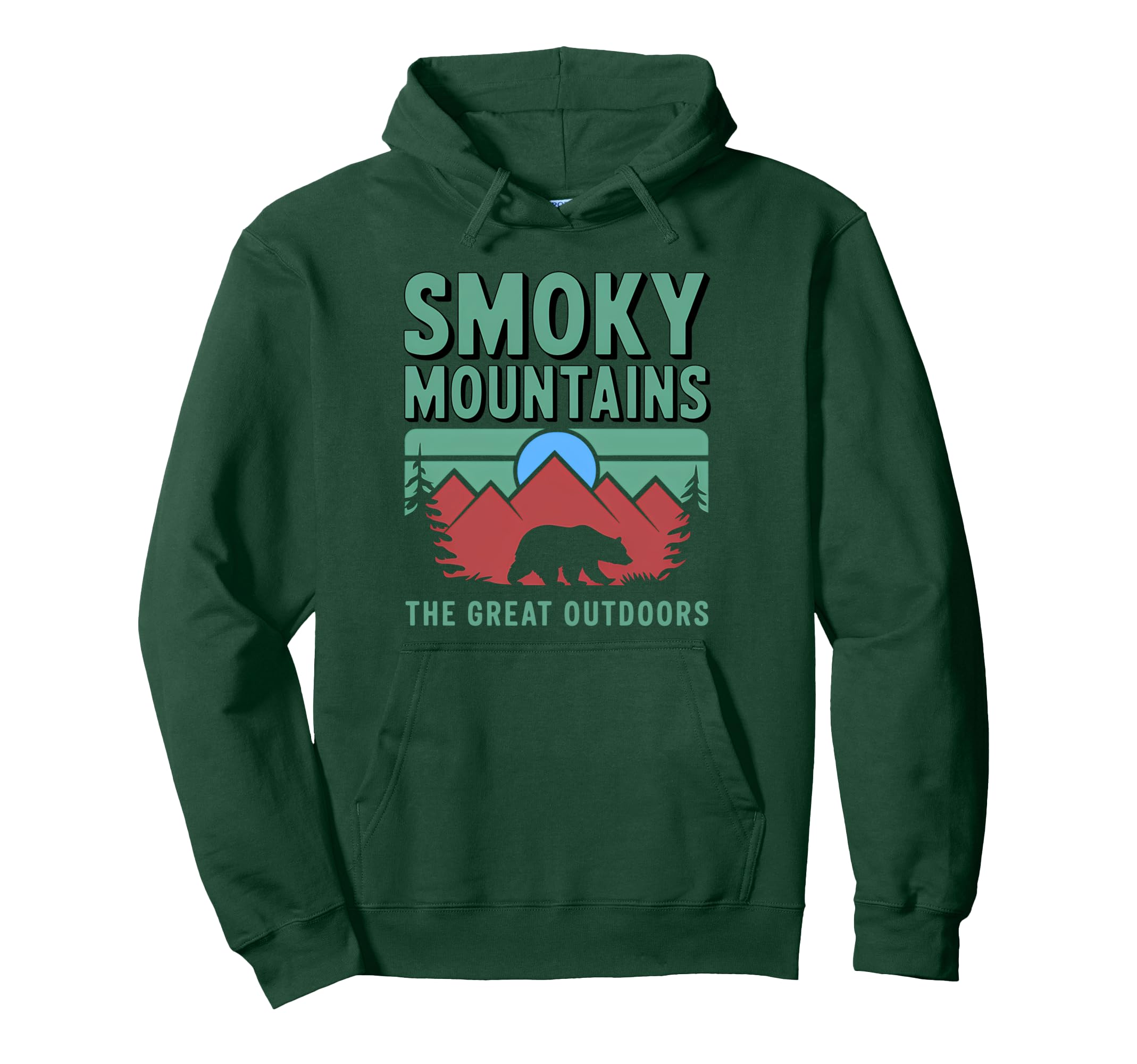 Smoky Mountains Bear Silhouette Mountains Hoodie - Minimalist Print Unisex - T-Shirt, Sweatshirt, Hoodie