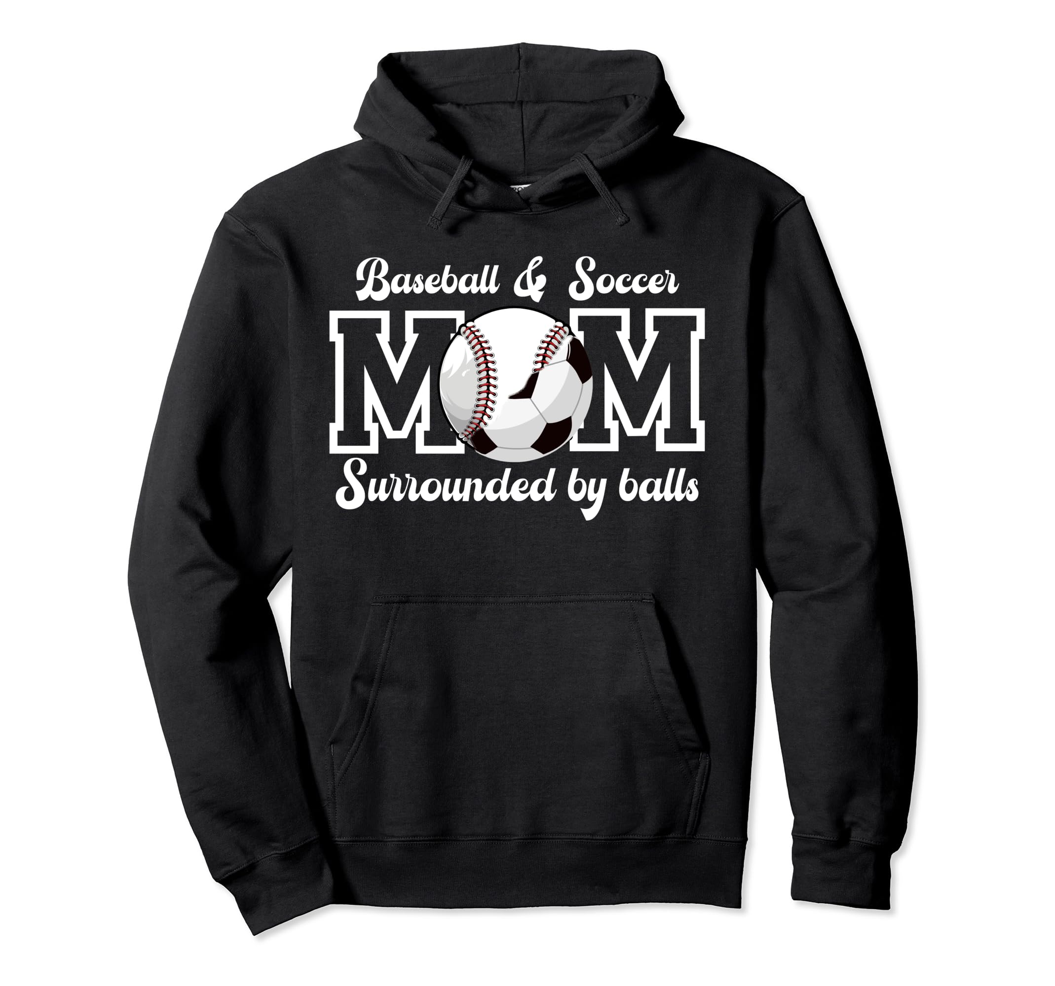 Soccer And Baseball Mom Funny Hoodie - Minimalist Print for Adults - T-Shirt, Sweatshirt, Hoodie