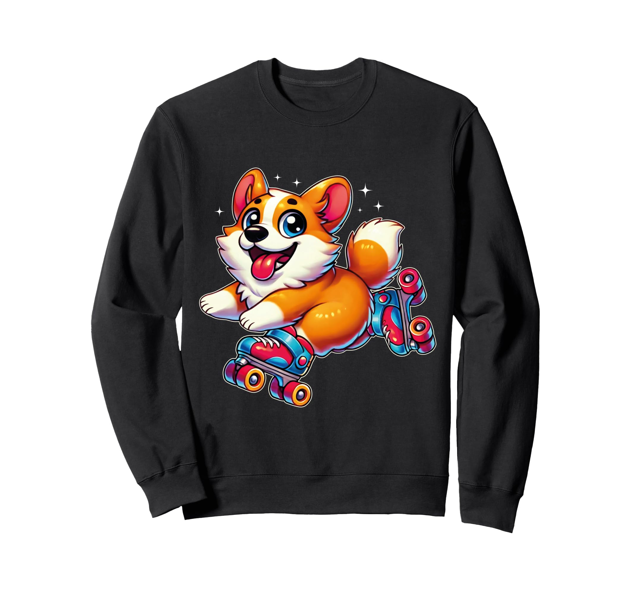 Funny Dog Skate Corgi Roller Sweatshirt - Streetwear Style Men Women - T-Shirt, Sweatshirt, Hoodie