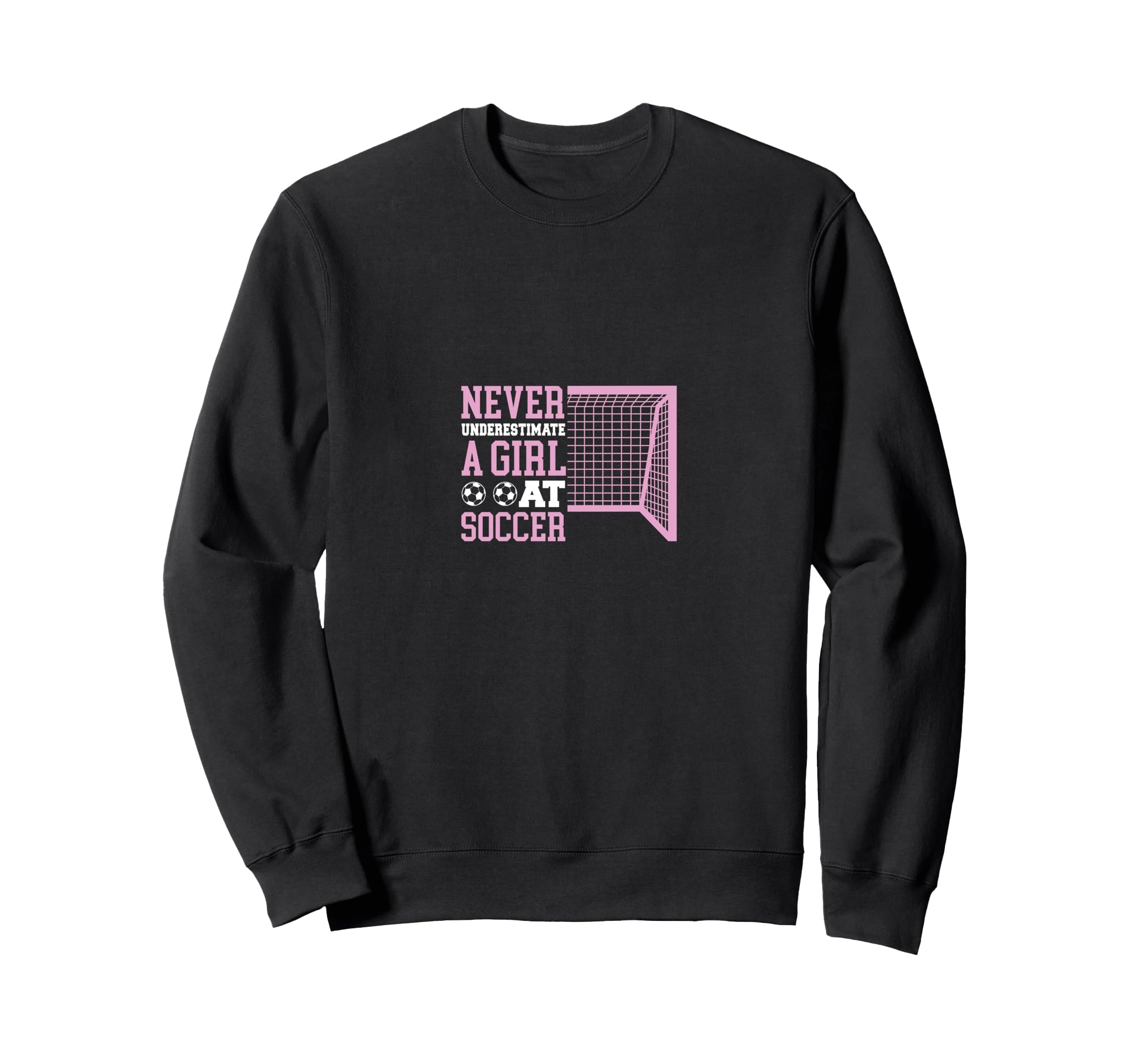Never Underestimate Soccer Funny Sweatshirt - Minimalist Print for Adults - T-Shirt, Sweatshirt, Hoodie