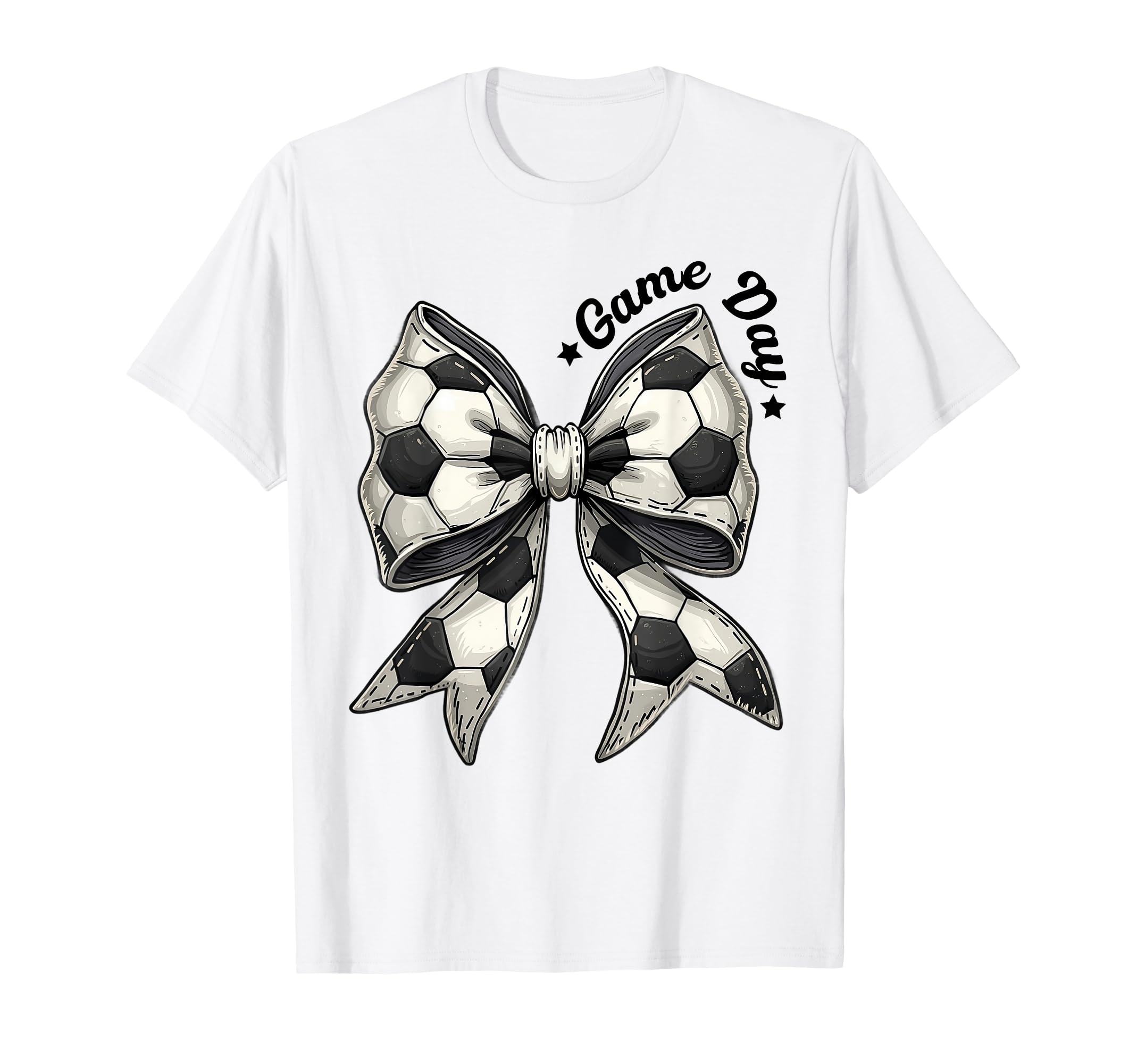 Game Day Soccer Bow Coquette Sports T-Shirt - Unique Graphic for Adults - T-Shirt, Sweatshirt, Hoodie