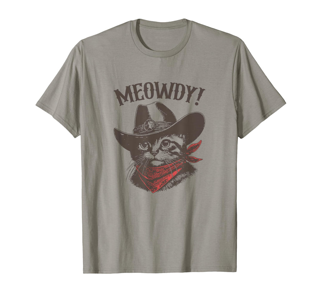 Meowdy Cat Cowboy Cat Country Western T-Shirt - Graphic Print for Adults - T-Shirt, Sweatshirt, Hoodie