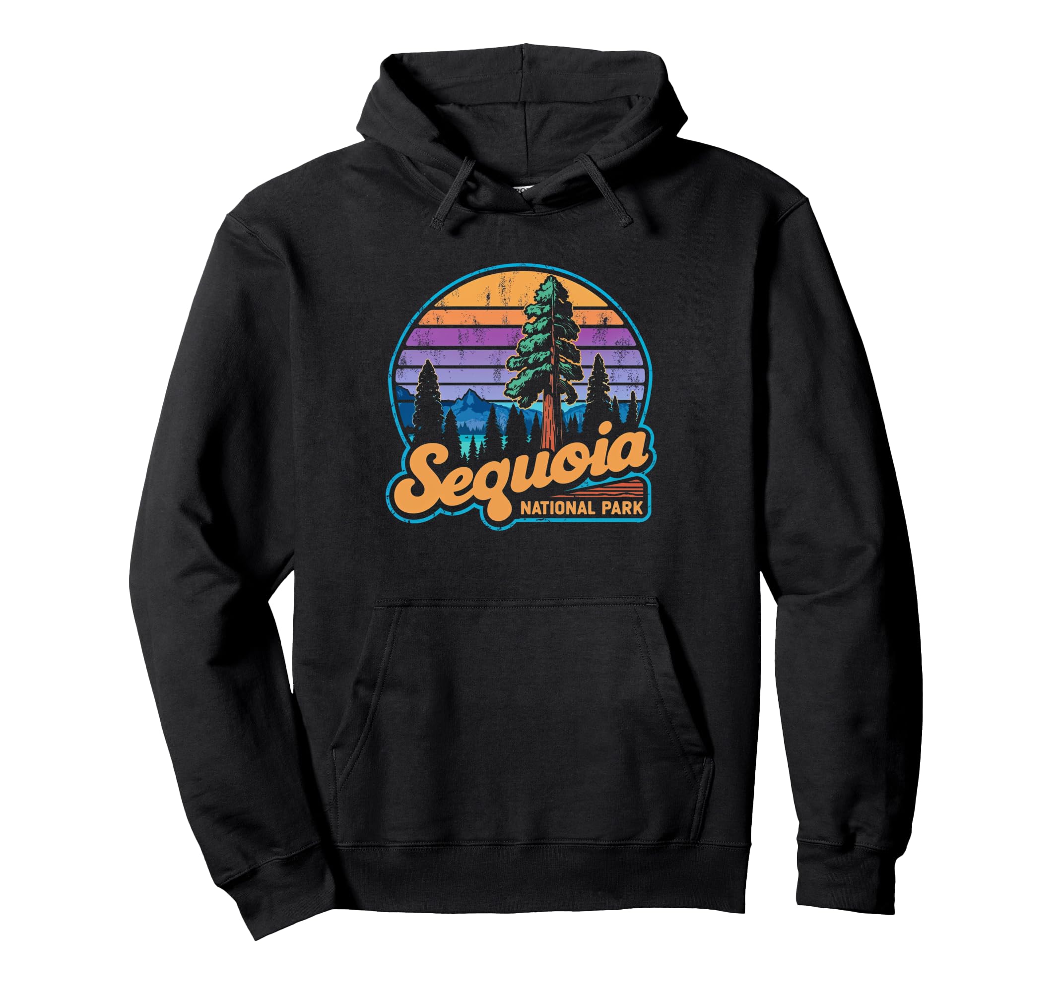 Sequoia National Park Sunset Landscape Hoodie - Graphic Print for Adults - T-Shirt, Sweatshirt, Hoodie