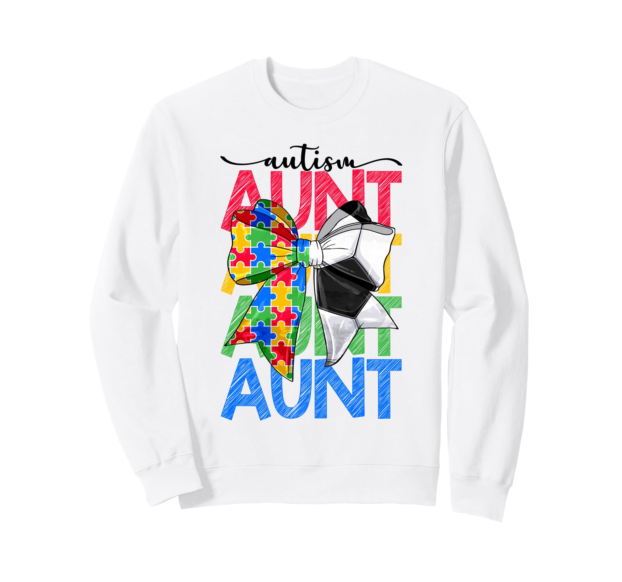 Autism Aunt Autism Awareness Sweatshirt - Unique Graphic for Adults - T-Shirt, Sweatshirt, Hoodie