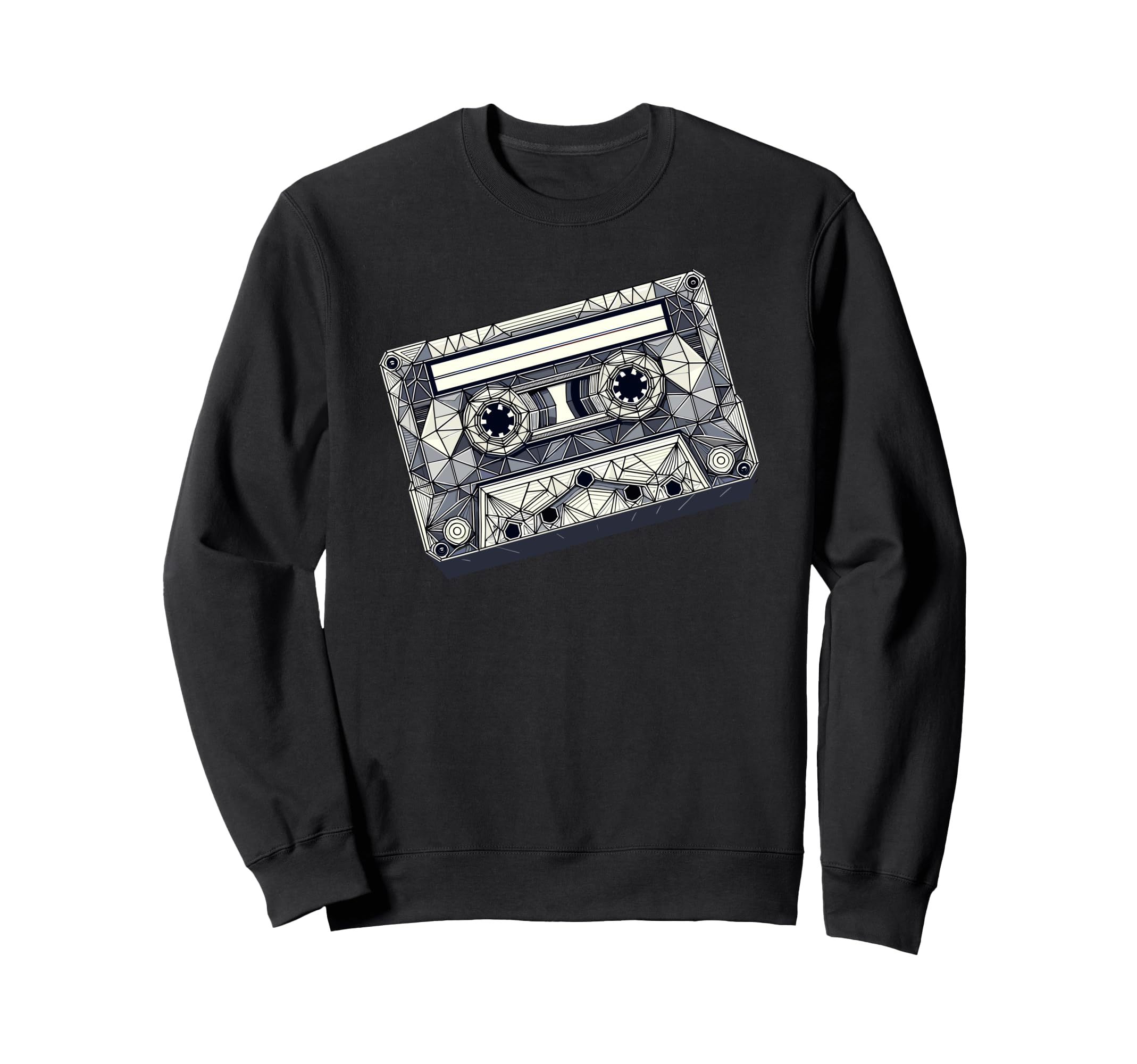Geometric Art Cassette Player Music Sweatshirt - Trendy Graphic Men Women - T-Shirt, Sweatshirt, Hoodie