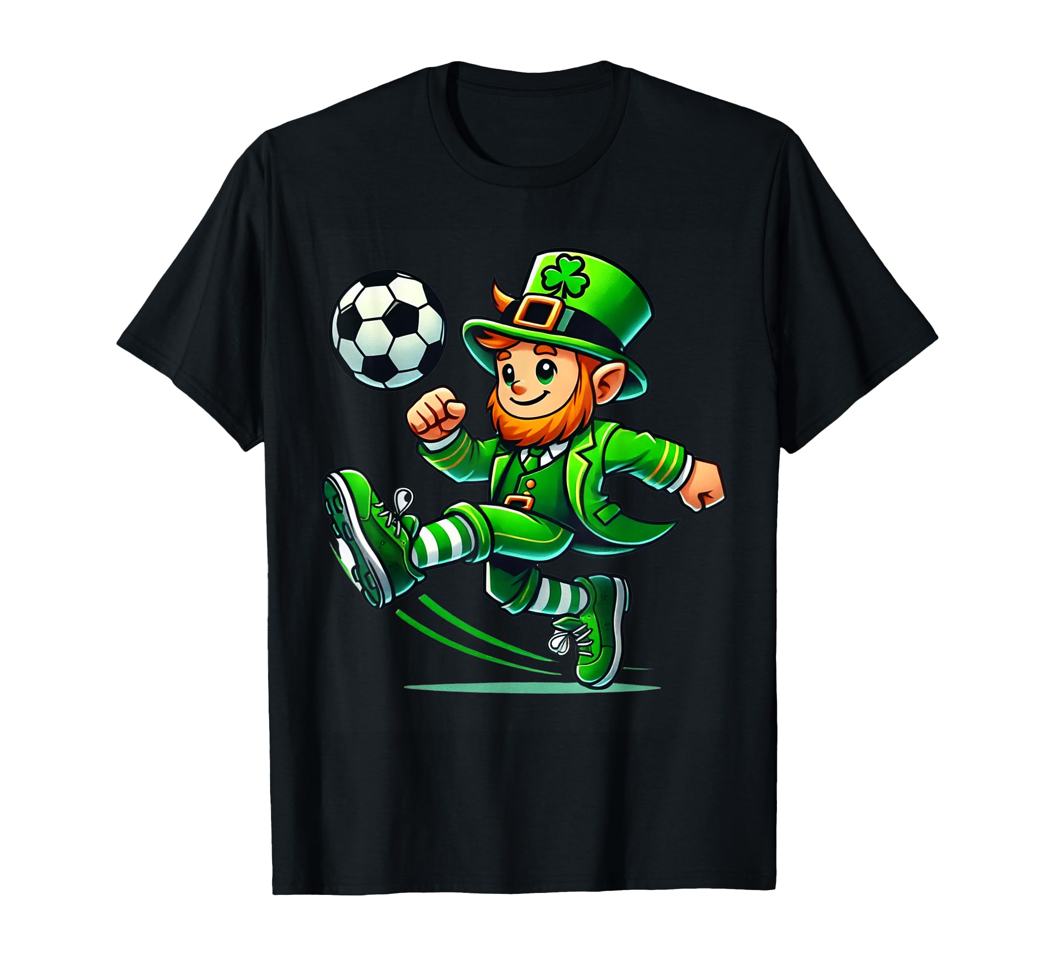 Leprechaun Soccer St Patricks Day T-Shirt - Fun Novelty Design for Adults - T-Shirt, Sweatshirt, Hoodie