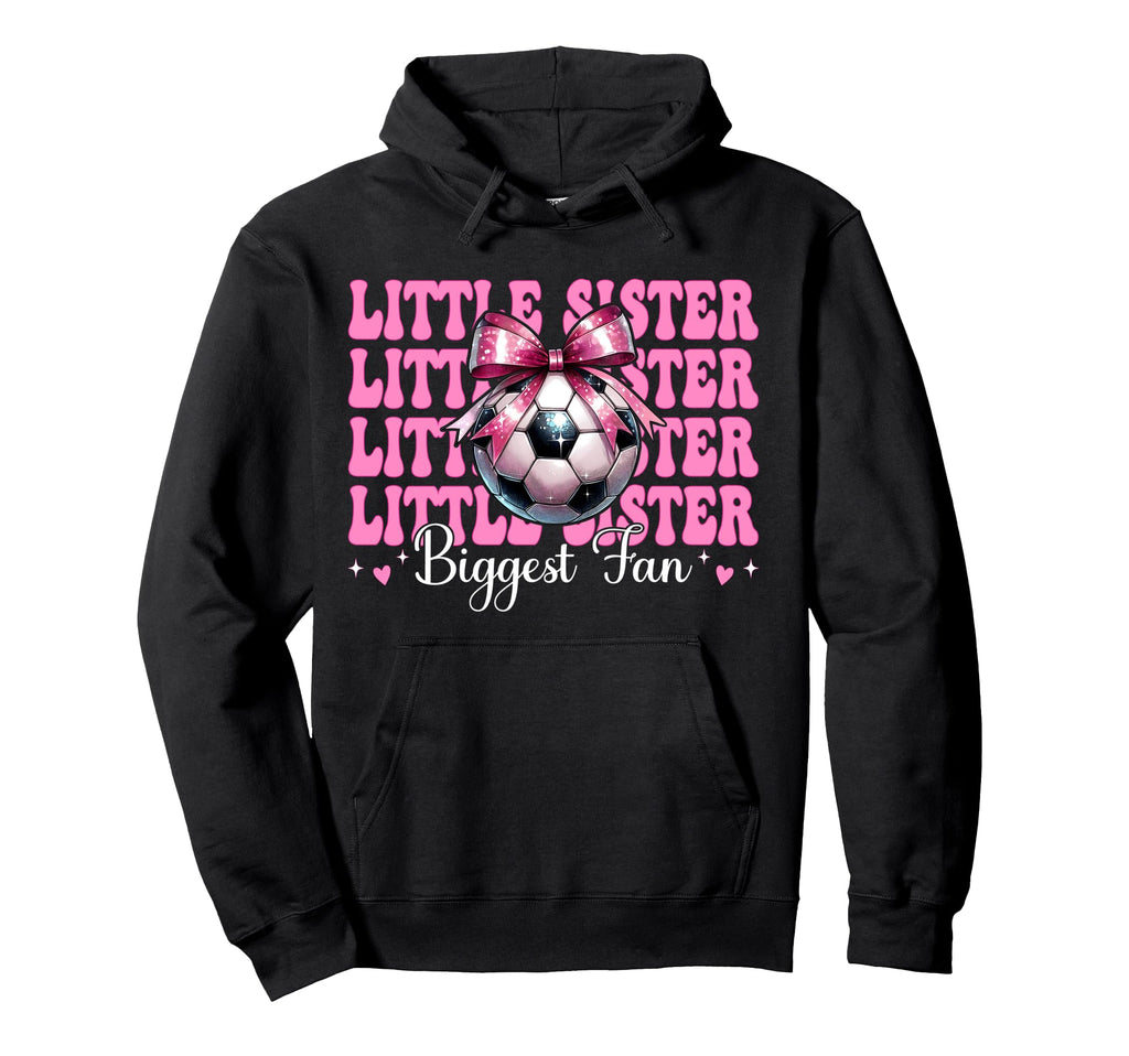 Soccer Sister Soccer Coquette Little Hoodie - Aesthetic Graphic Unisex - T-Shirt, Sweatshirt, Hoodie