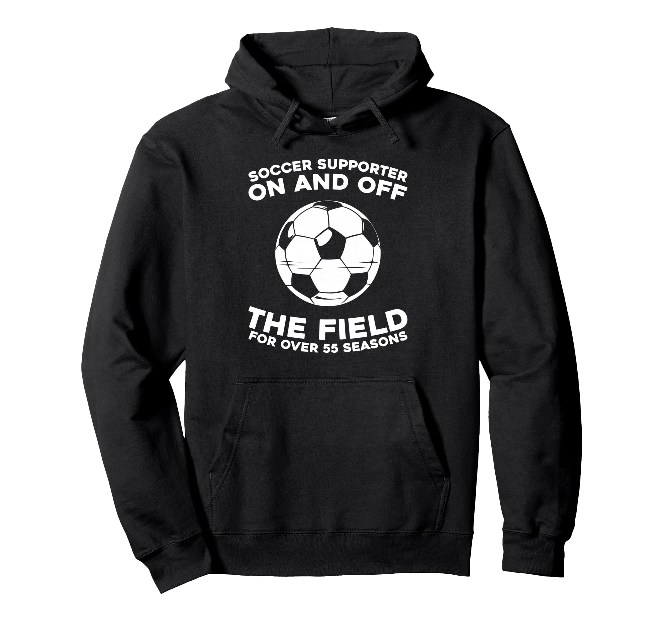 55 Years Old Player Sports Team Soccer Hoodie - Trendy Graphic for Adults - T-Shirt, Sweatshirt, Hoodie