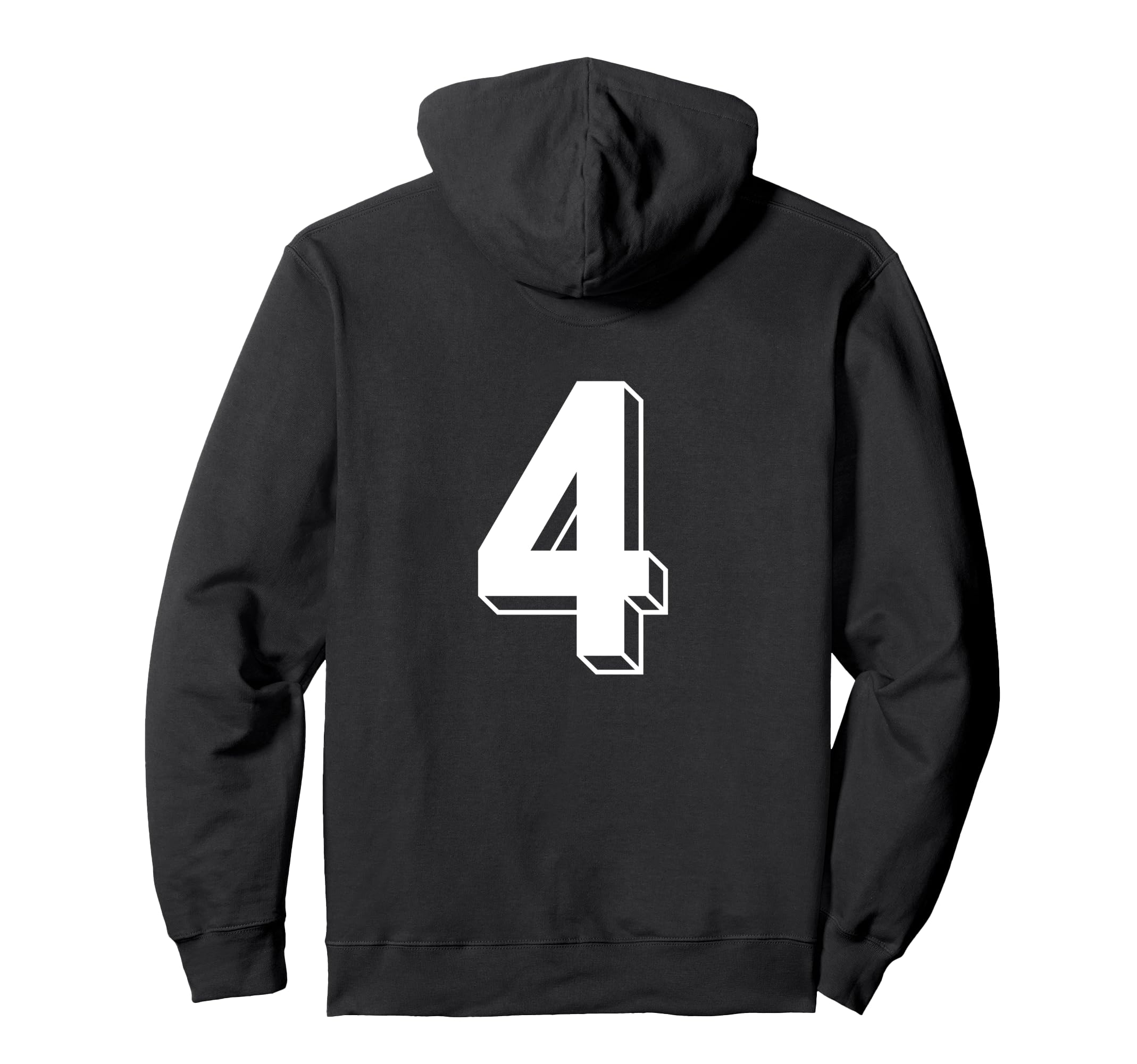 Number 4 Backside 80S 90S Team Hoodie - Casual Everyday Wear for Adults - T-Shirt, Sweatshirt, Hoodie