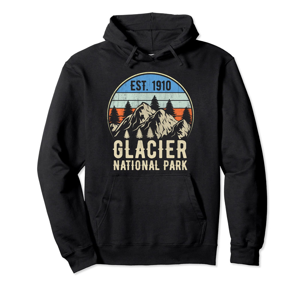 Glacier National Park Sunset Montana Hoodie - Novelty Apparel Unisex - T-Shirt, Sweatshirt, Hoodie