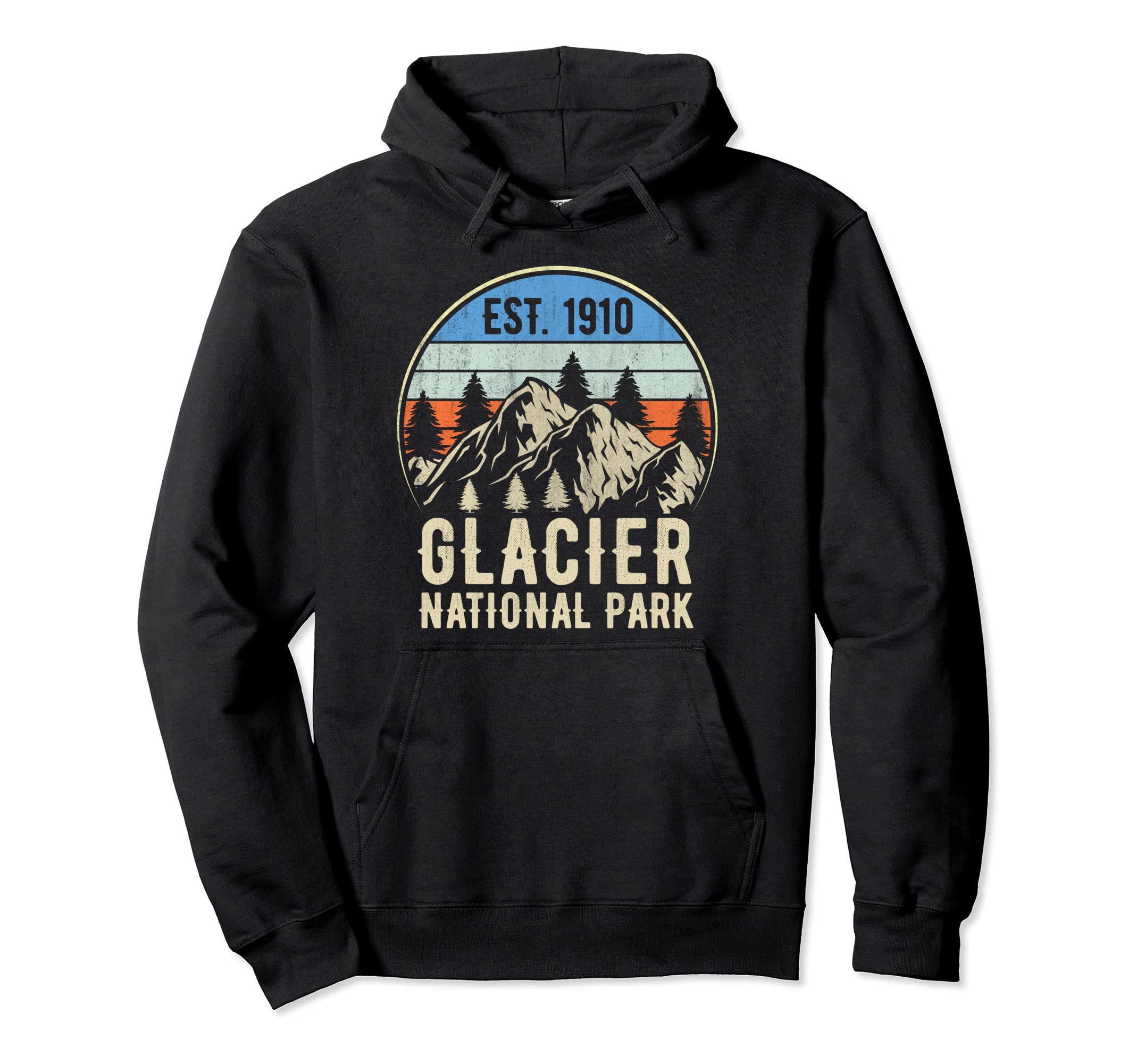 Glacier National Park Sunset Montana Hoodie - Novelty Apparel Unisex - T-Shirt, Sweatshirt, Hoodie