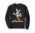 Easter Bunny Playing Soccer Sweatshirt - Aesthetic Graphic Men Women - T-Shirt, Sweatshirt, Hoodie