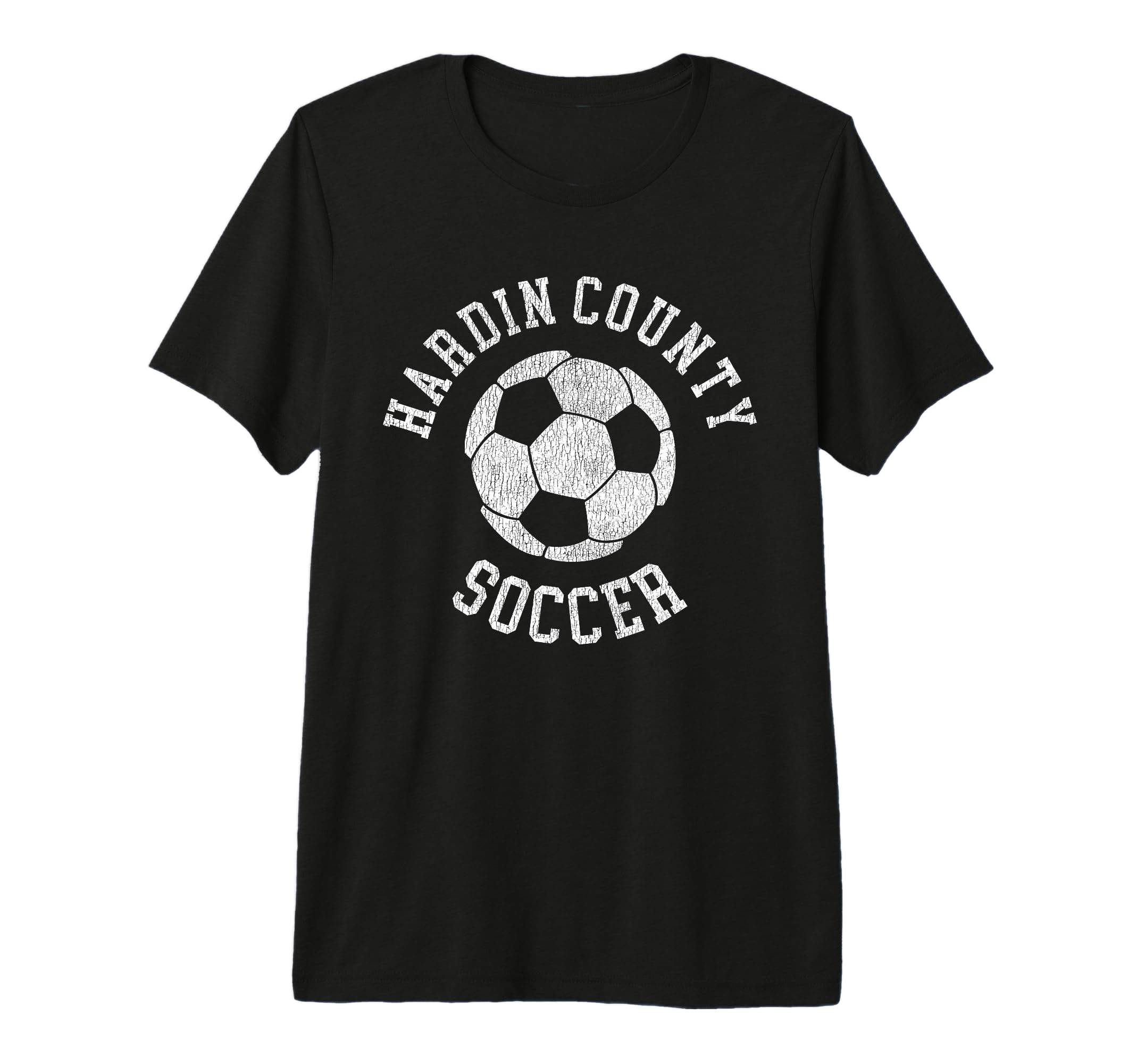 Hardin County Soccer Distressed 90S Tri T-Shirt - Unique Graphic Unisex - T-Shirt, Sweatshirt, Hoodie