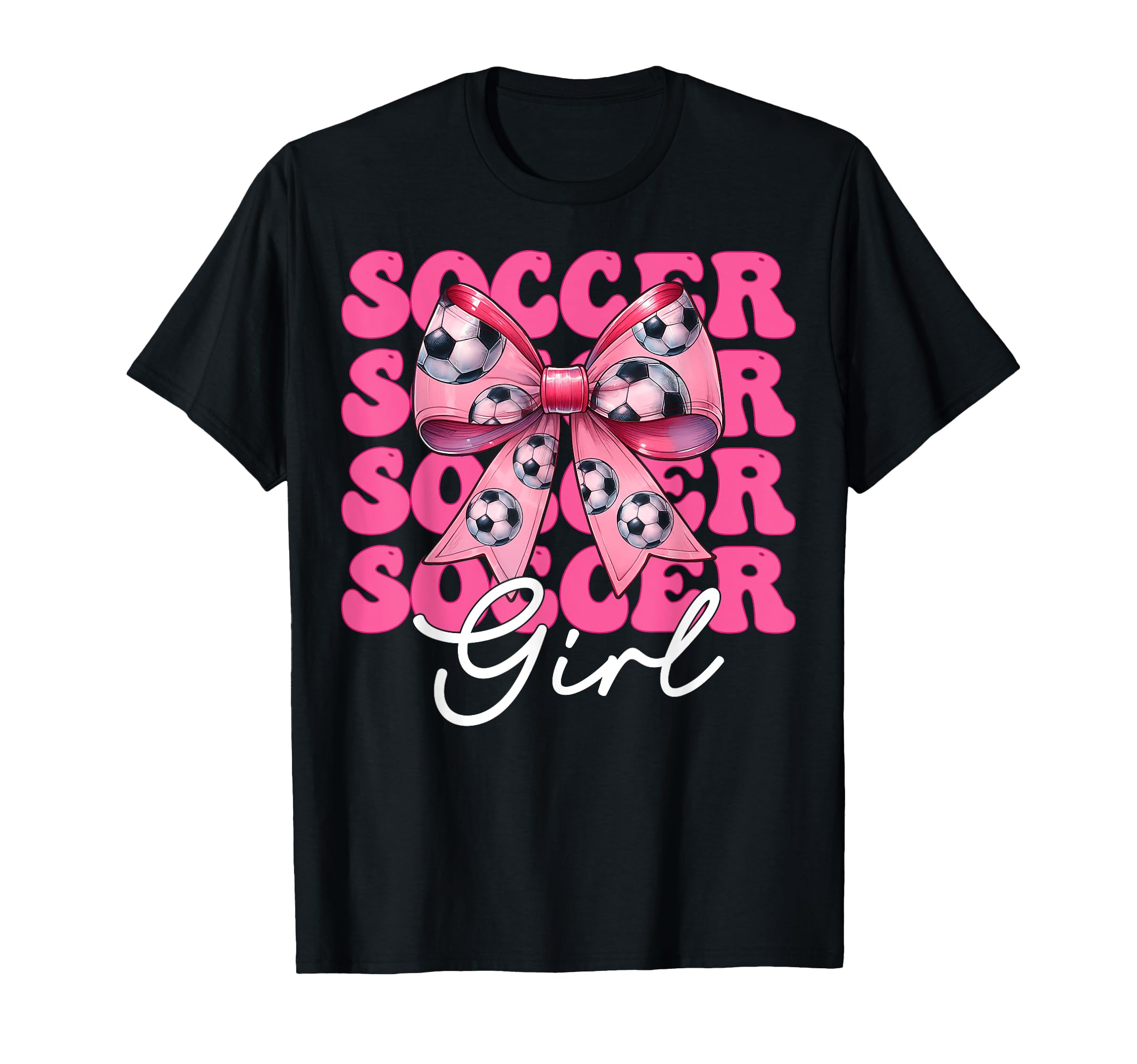 Womens Coquette Bow Ribbon Soccer Hoodie - Minimalist Print Men Women - T-Shirt, Sweatshirt, Hoodie