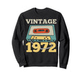 1972 Birthday Party Cassette Tape Gift Sweatshirt - Trendy Graphic Unisex - T-Shirt, Sweatshirt, Hoodie