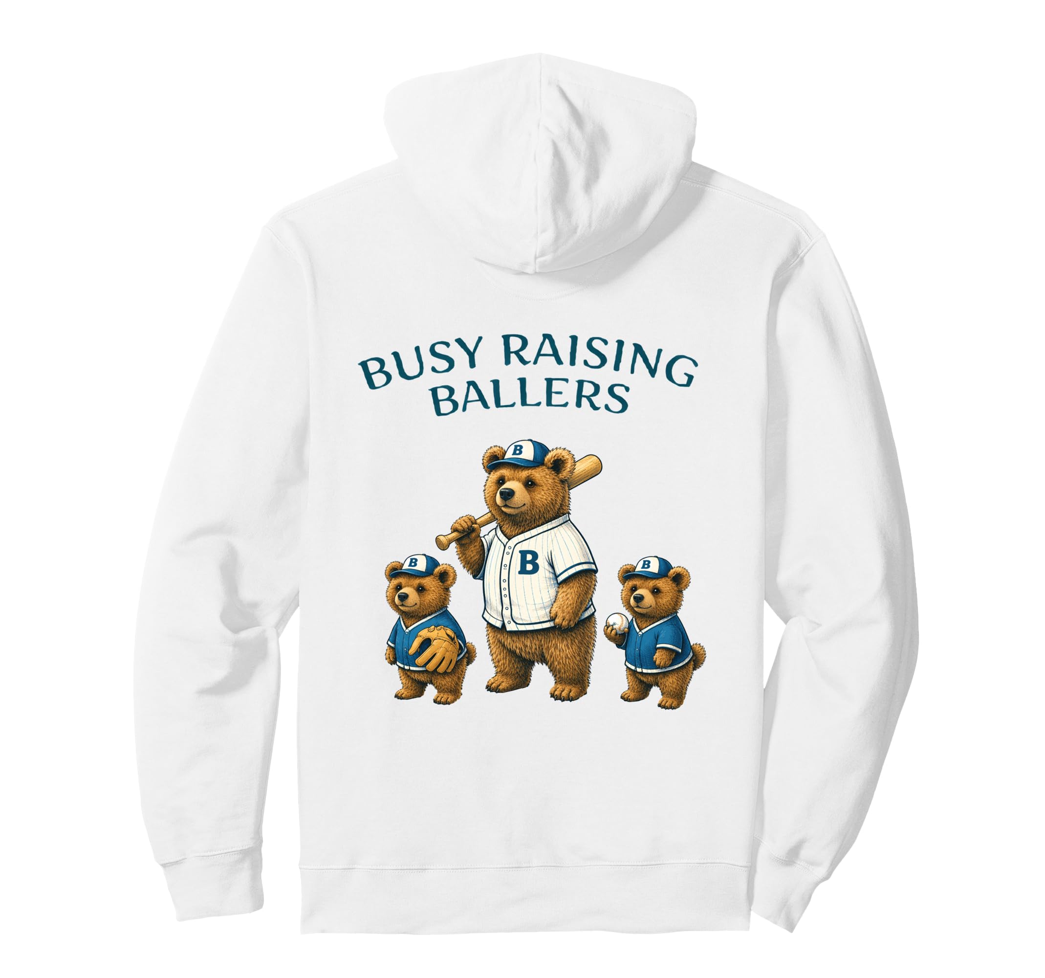 Busy Raising Baller Baseball Softball Hoodie - Unique Graphic for Adults - T-Shirt, Sweatshirt, Hoodie