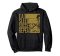 Eat Sleep Soccer Repeat Funny Footballer Hoodie - Trendy Graphic Unisex - T-Shirt, Sweatshirt, Hoodie