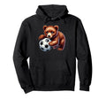 Young Bear Playing Soccer Ball Hoodie - Minimalist Print Unisex - T-Shirt, Sweatshirt, Hoodie
