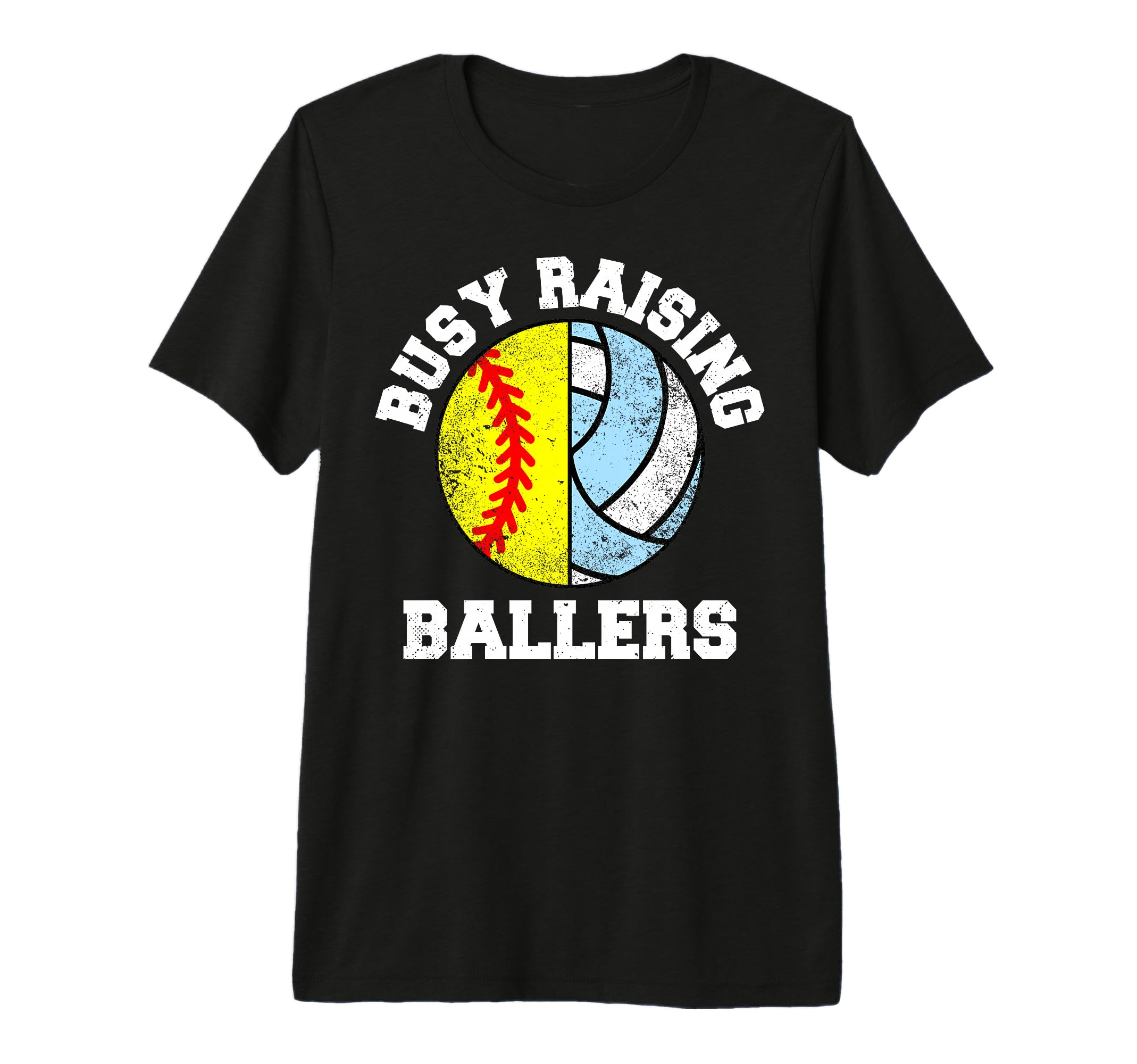 Busy Raising Ballers Funny Softball T-Shirt - Unique Graphic Unisex - T-Shirt, Sweatshirt, Hoodie
