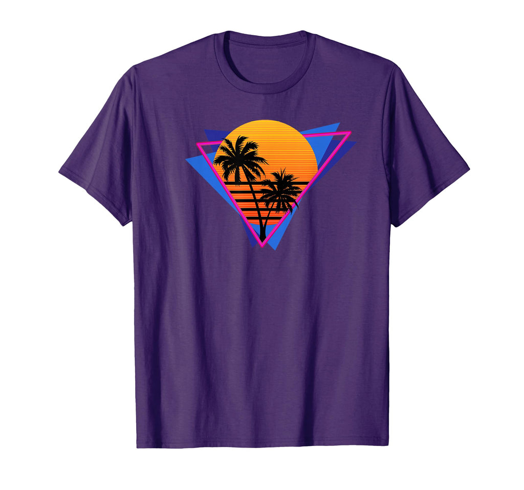 80S Synthwave Retrowave Aesthetic Palm T-Shirt - Minimalist Print Unisex - T-Shirt, Sweatshirt, Hoodie