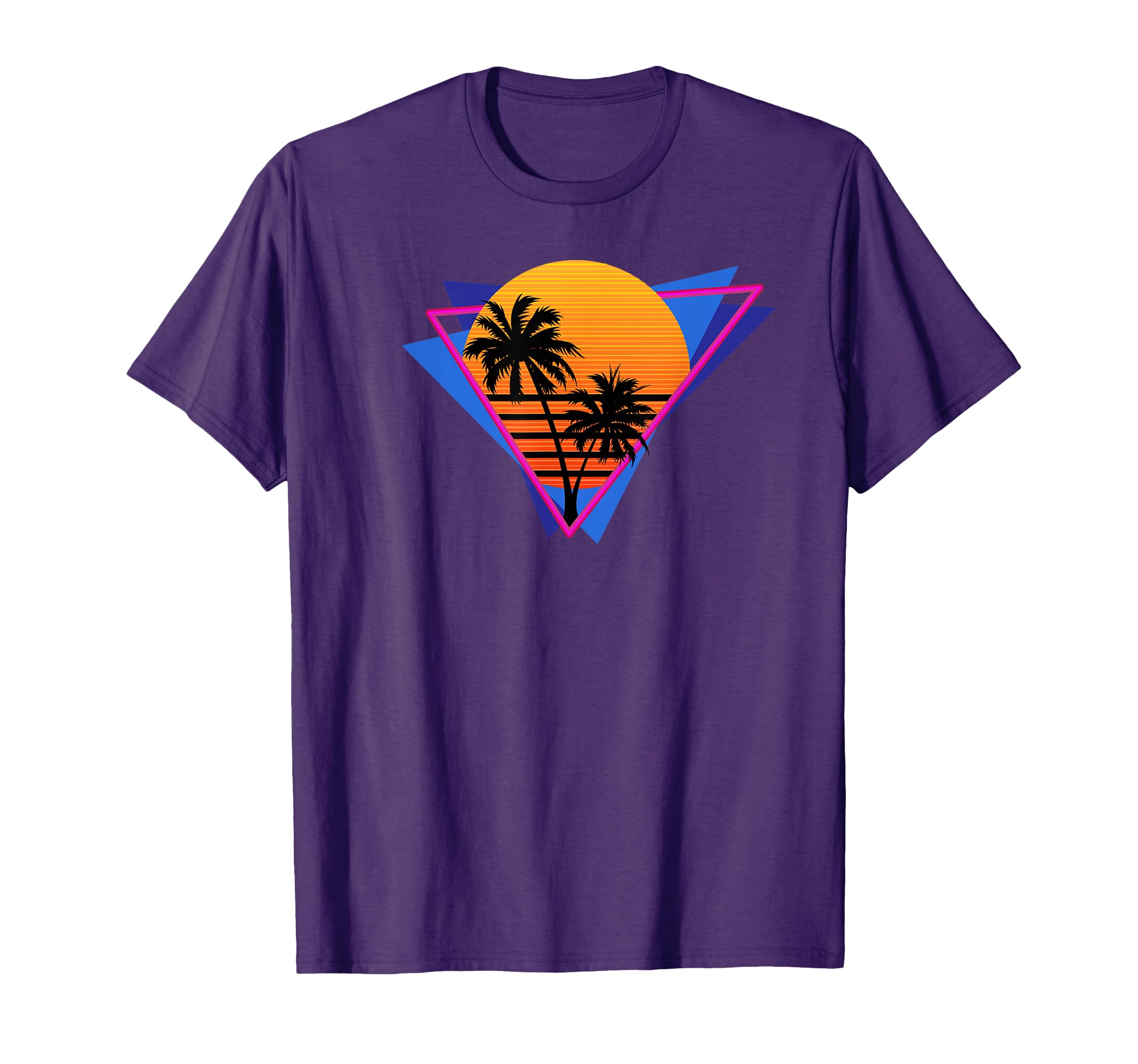 80S Synthwave Retrowave Aesthetic Palm T-Shirt - Minimalist Print Unisex - T-Shirt, Sweatshirt, Hoodie