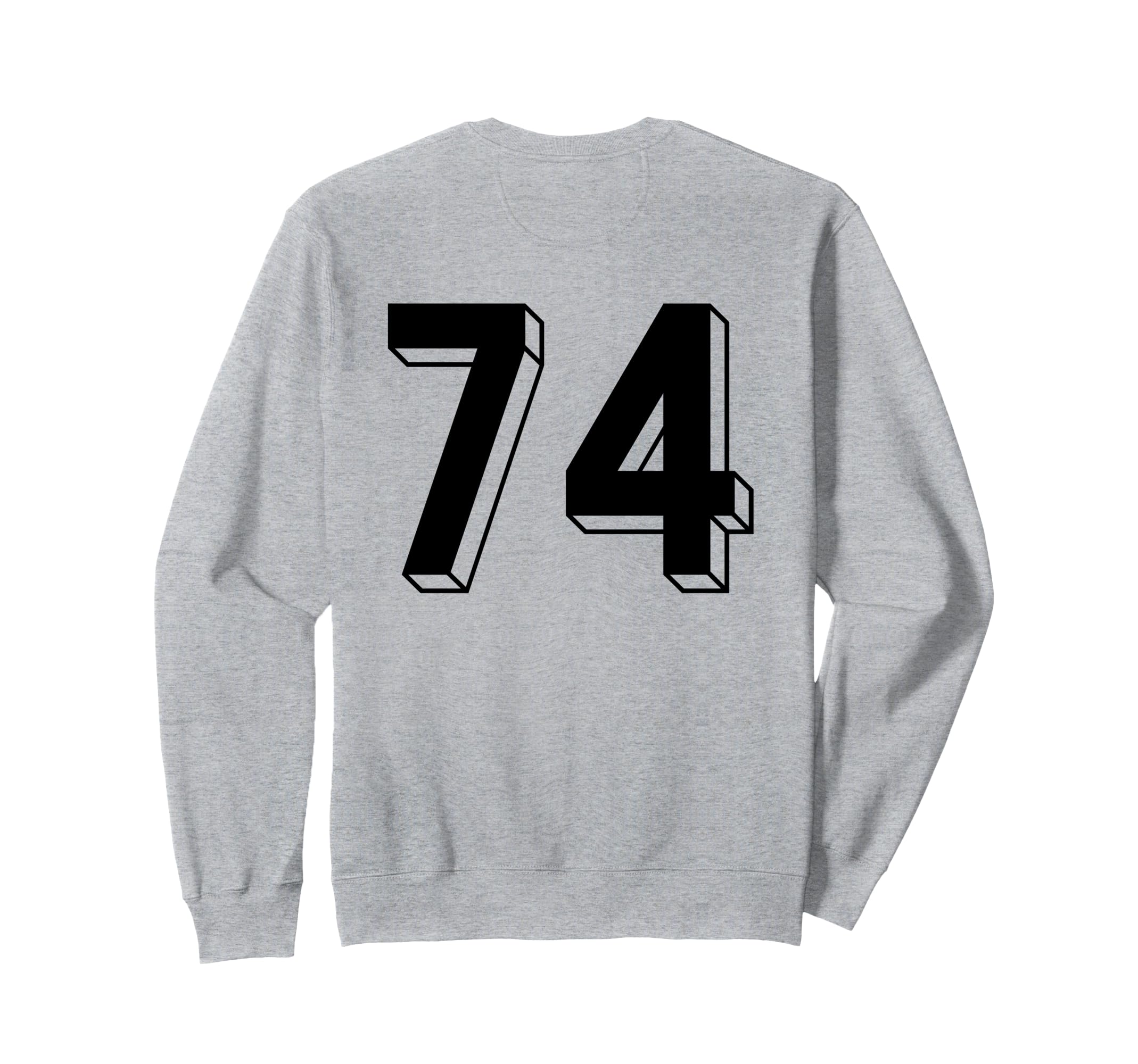 Number 74 Backside 80S 90S Team Sweatshirt - Aesthetic Graphic Men Women - T-Shirt, Sweatshirt, Hoodie