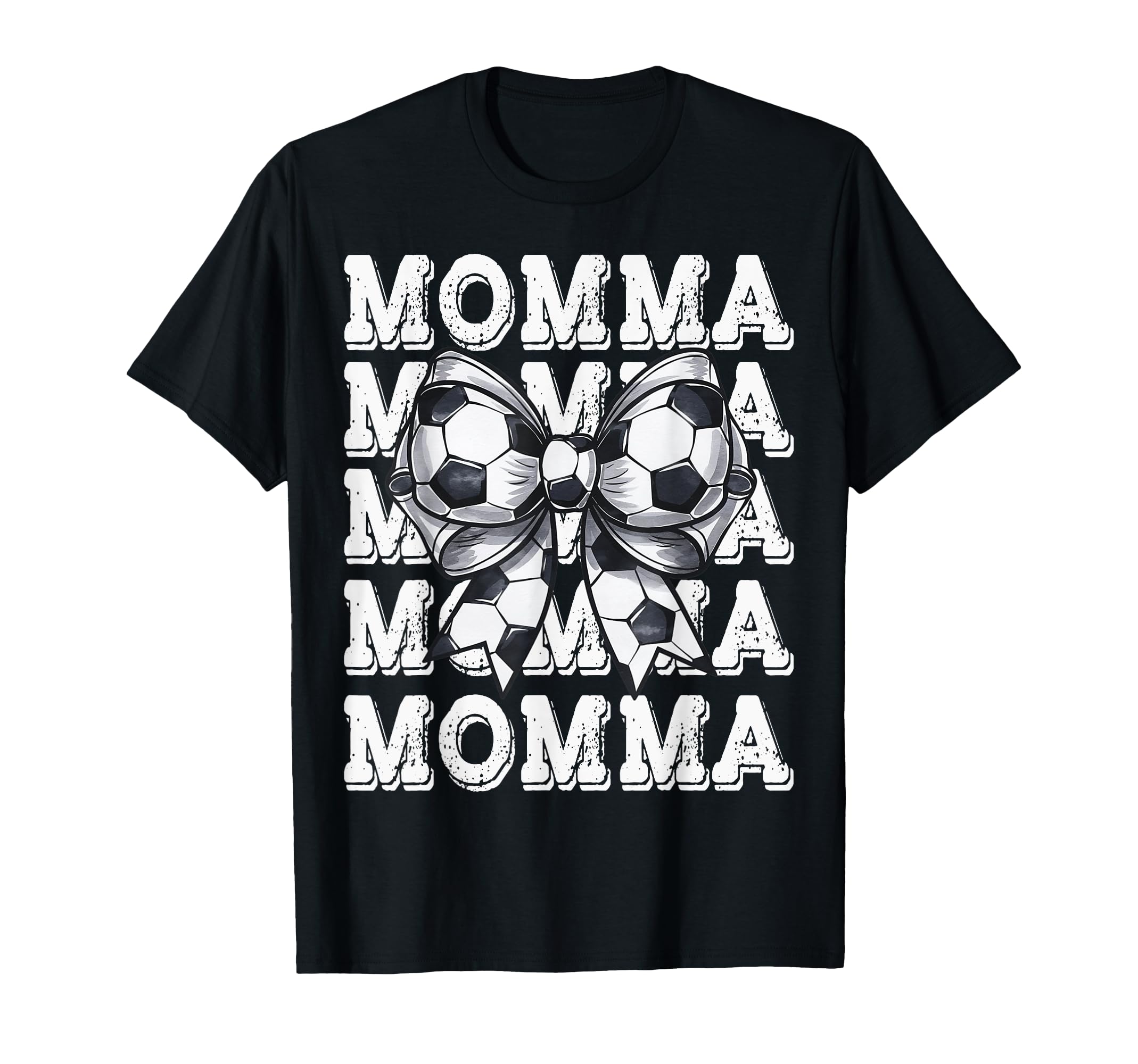Coquette Soccer Momma Matching Family Bow T-Shirt - Novelty Apparel Unisex - T-Shirt, Sweatshirt, Hoodie