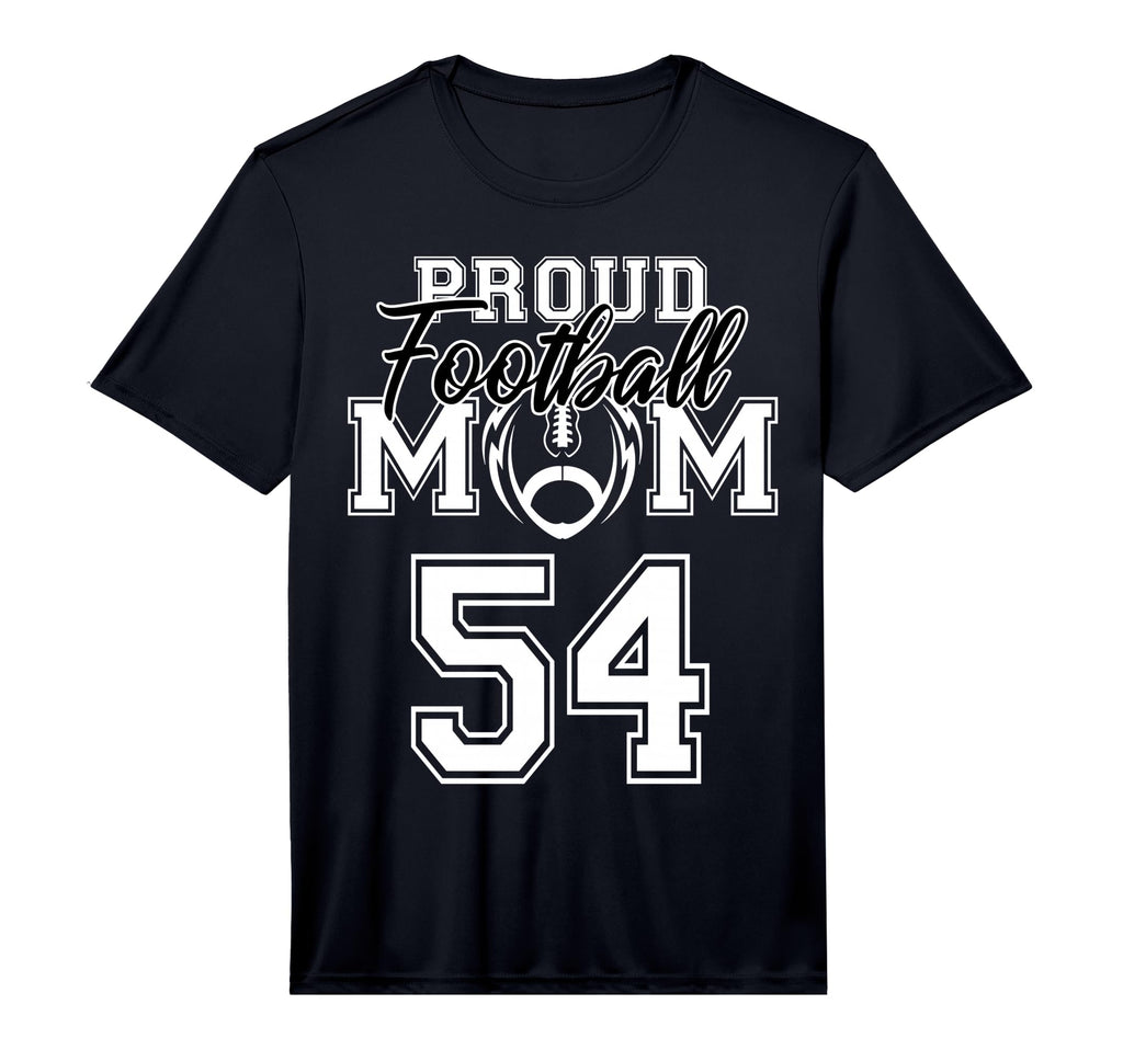 Custom Proud Football Mother Number 54 T-Shirt - Custom Art Print Unisex - T-Shirt, Sweatshirt, Hoodie