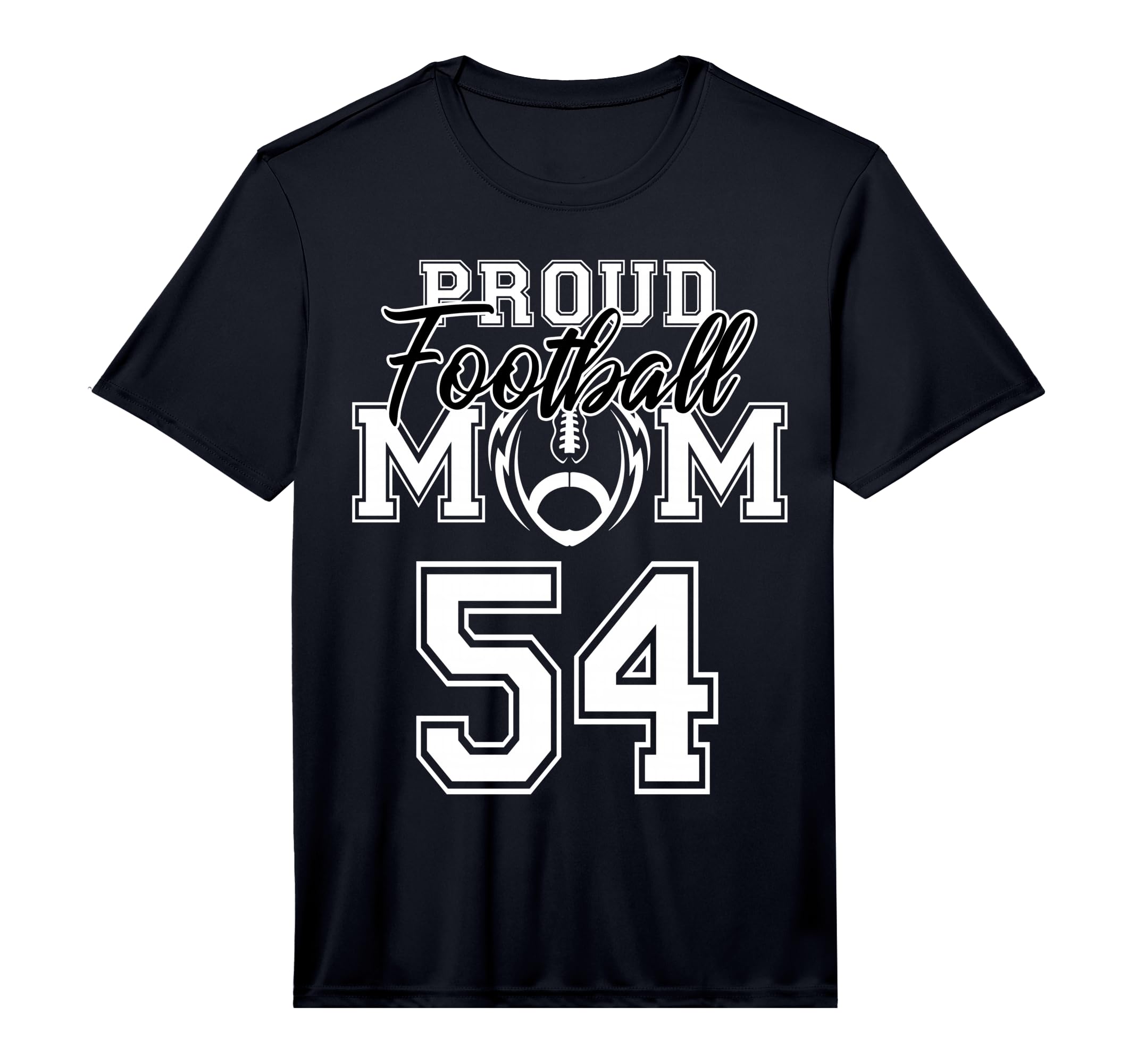 Custom Proud Football Mother Number 54 T-Shirt - Custom Art Print Unisex - T-Shirt, Sweatshirt, Hoodie