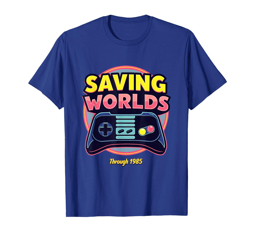 1985 Saving Worlds Gaming T-Shirt - Novelty Apparel Men Women - T-Shirt, Sweatshirt, Hoodie