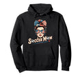 Patriotic Soccer Mom American Flag Hoodie - Aesthetic Graphic for Adults - T-Shirt, Sweatshirt, Hoodie