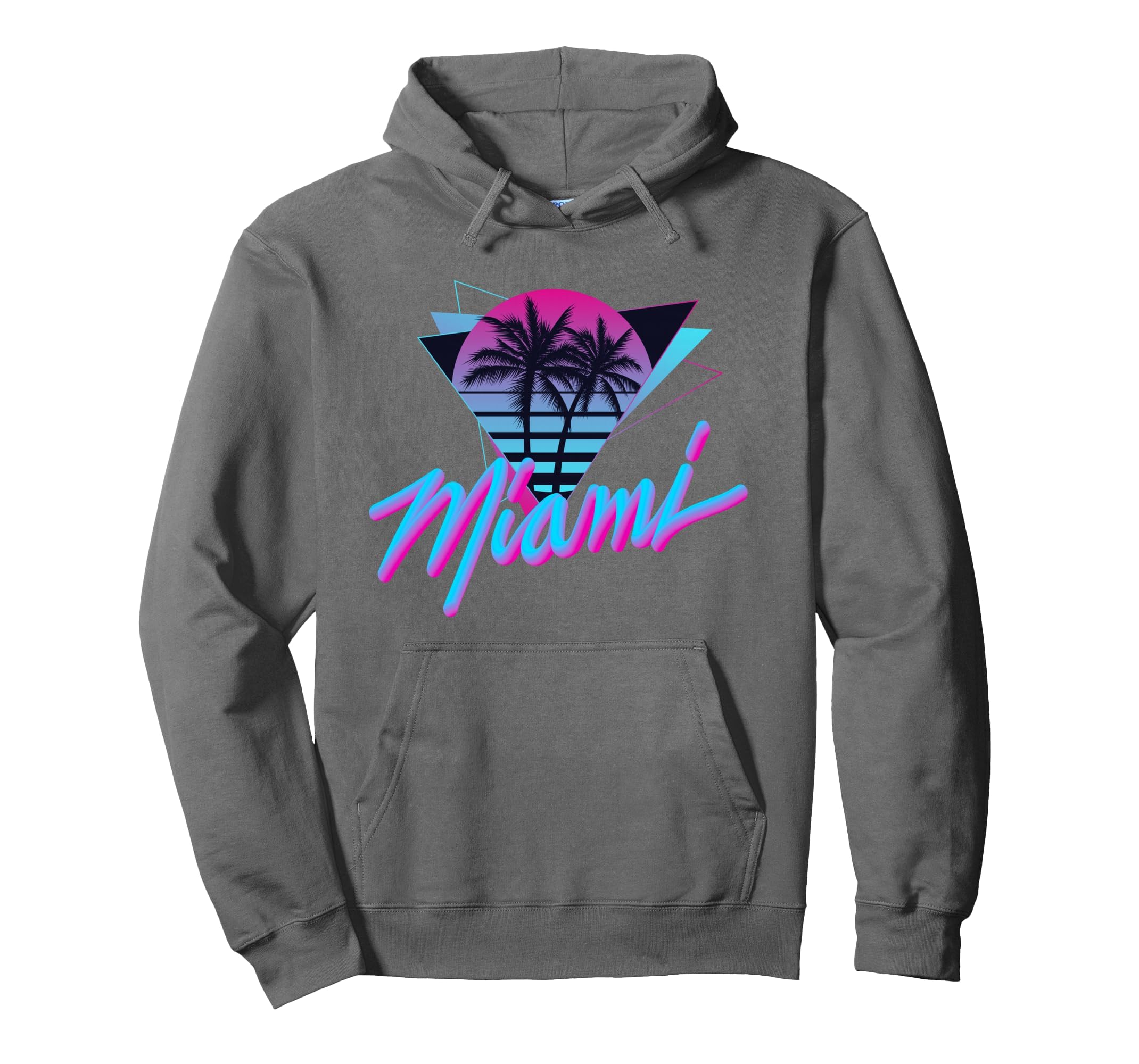 Miami Palm Trees Vaperwave Synthwave Hoodie - Streetwear Style Men Women - T-Shirt, Sweatshirt, Hoodie
