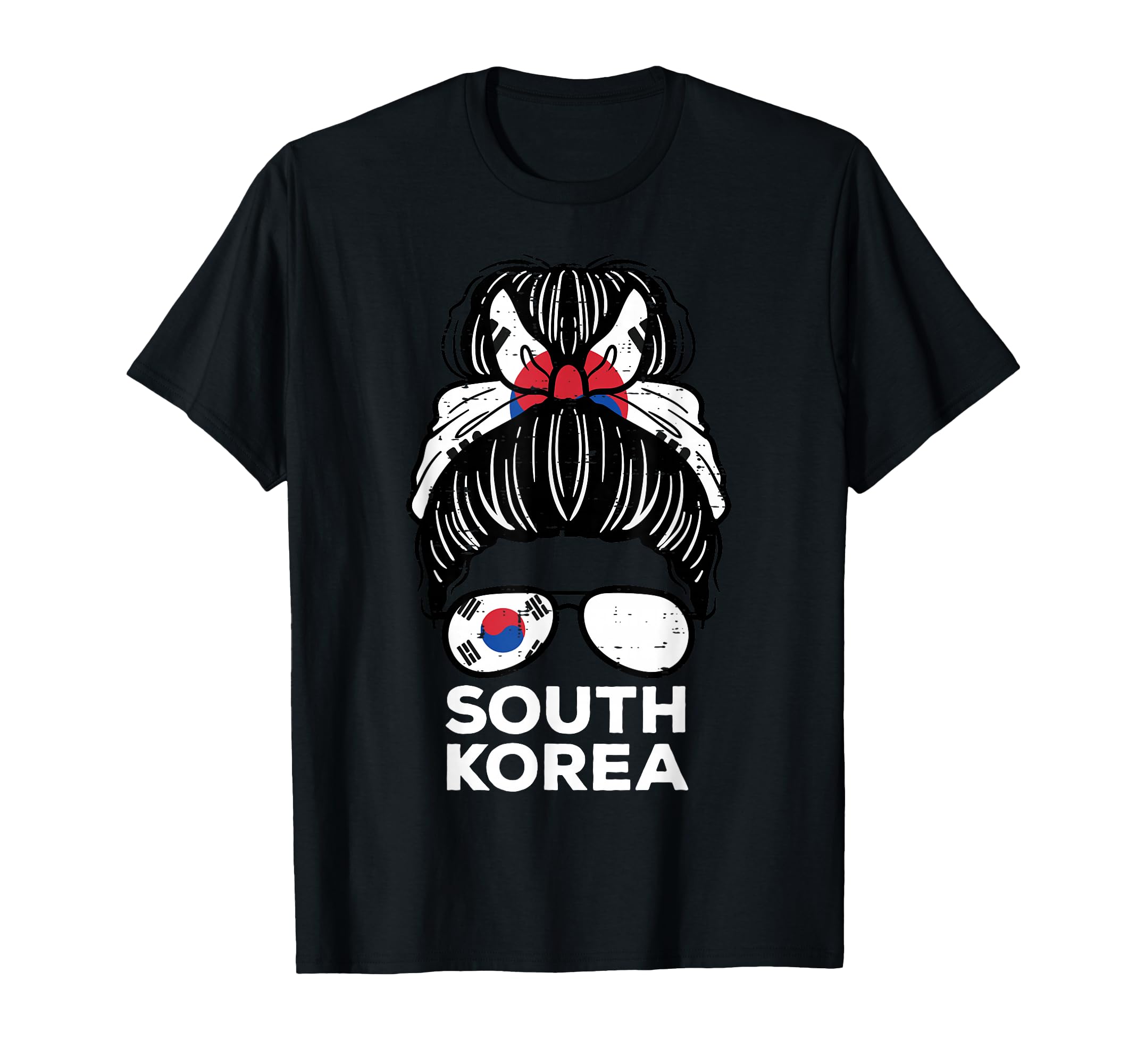 South Korea Flag Hairbun Football T-Shirt - Custom Art Print for Adults - T-Shirt, Sweatshirt, Hoodie