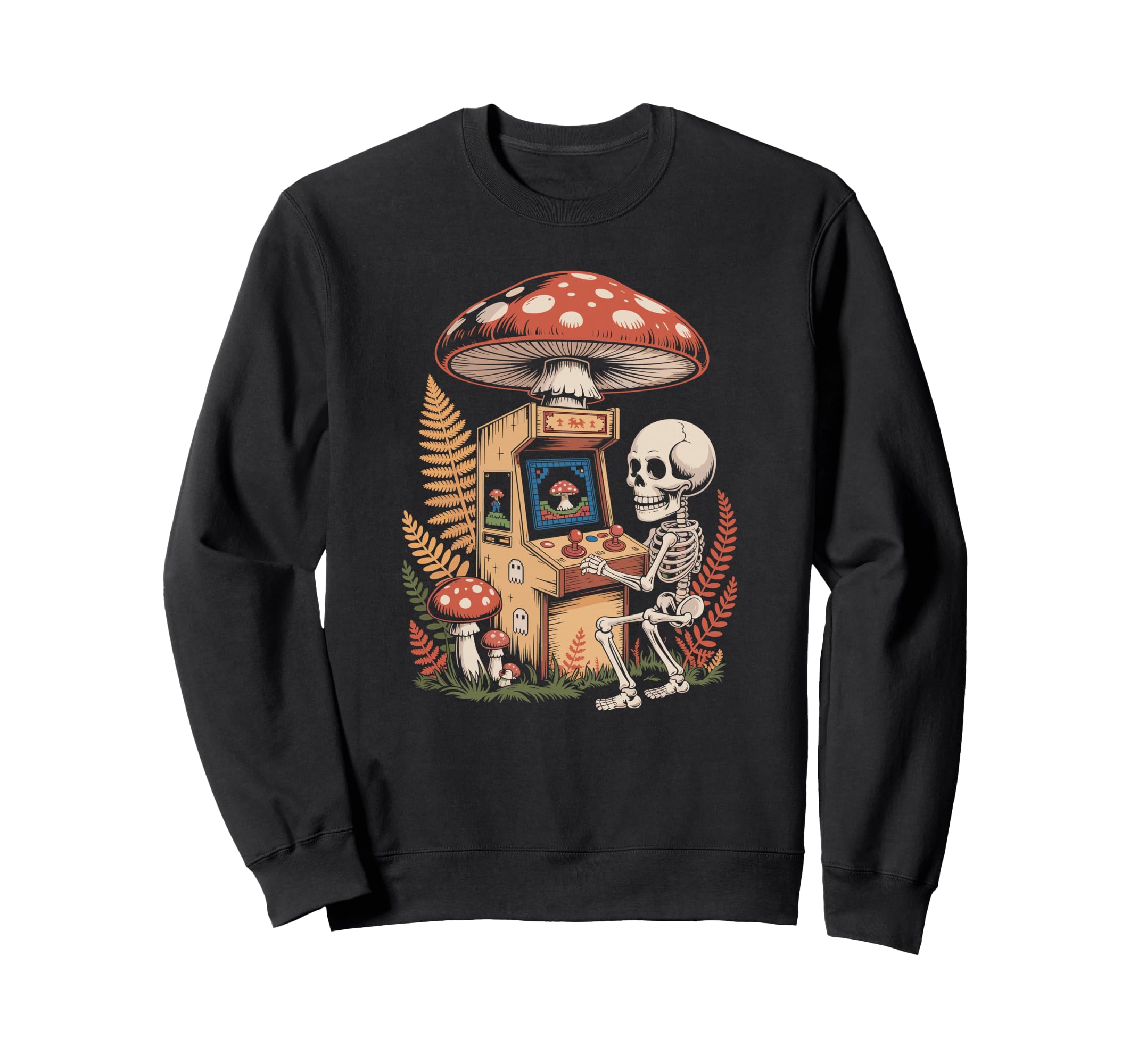 Dark Academia Skeleton Gaming Beneath Sweatshirt - Custom Art Print Unisex - T-Shirt, Sweatshirt, Hoodie