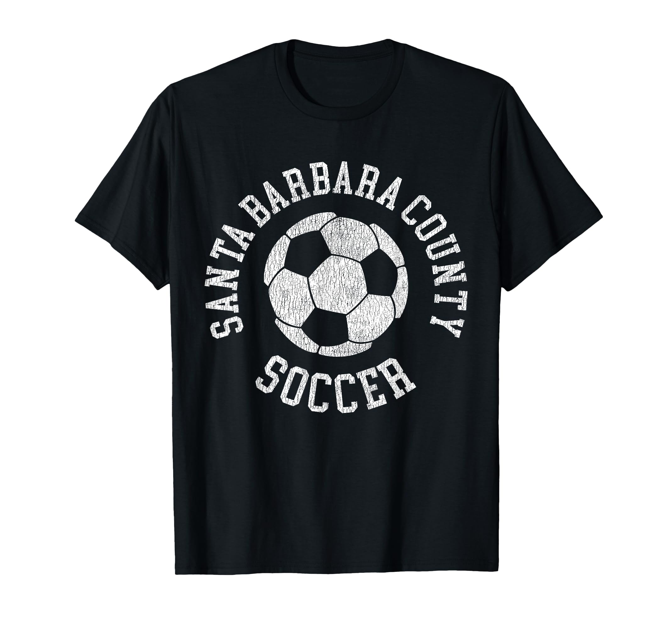 Santa Barbara County Soccer Distressed 90S T-Shirt - Trendy Graphic Unisex - T-Shirt, Sweatshirt, Hoodie