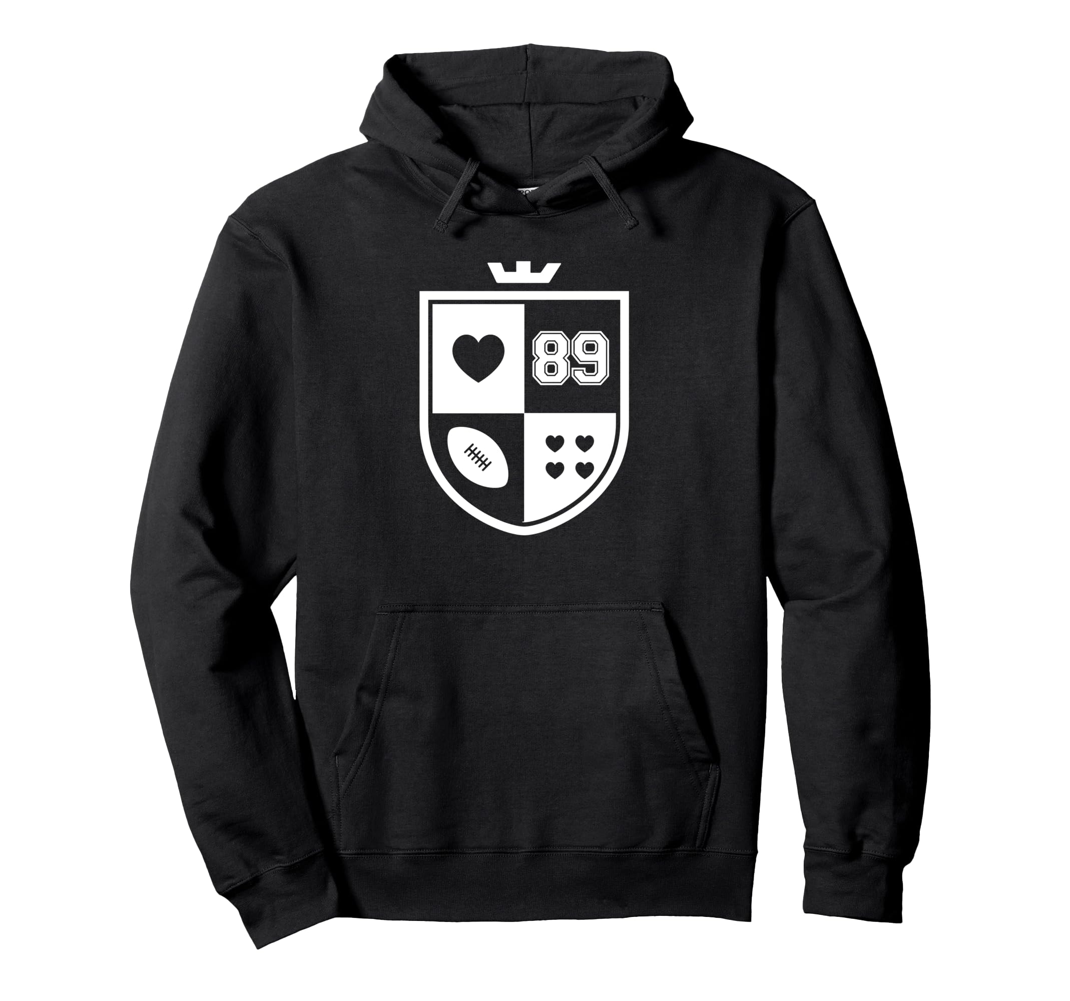 I Love Football I Heart Football Funny Hoodie - Graphic Print Unisex - T-Shirt, Sweatshirt, Hoodie