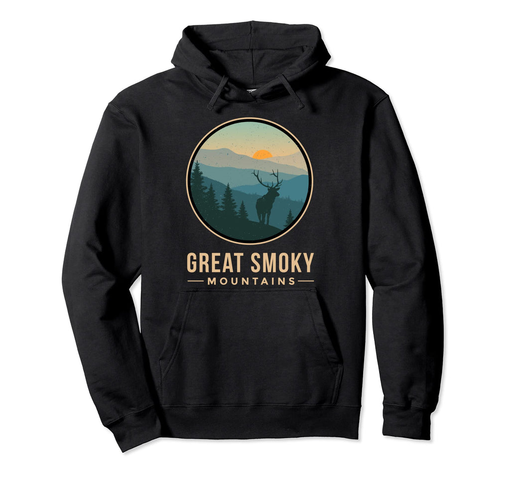 Great Smoky Mountains Deer Great Smoky Hoodie - Custom Art Print Men Women - T-Shirt, Sweatshirt, Hoodie