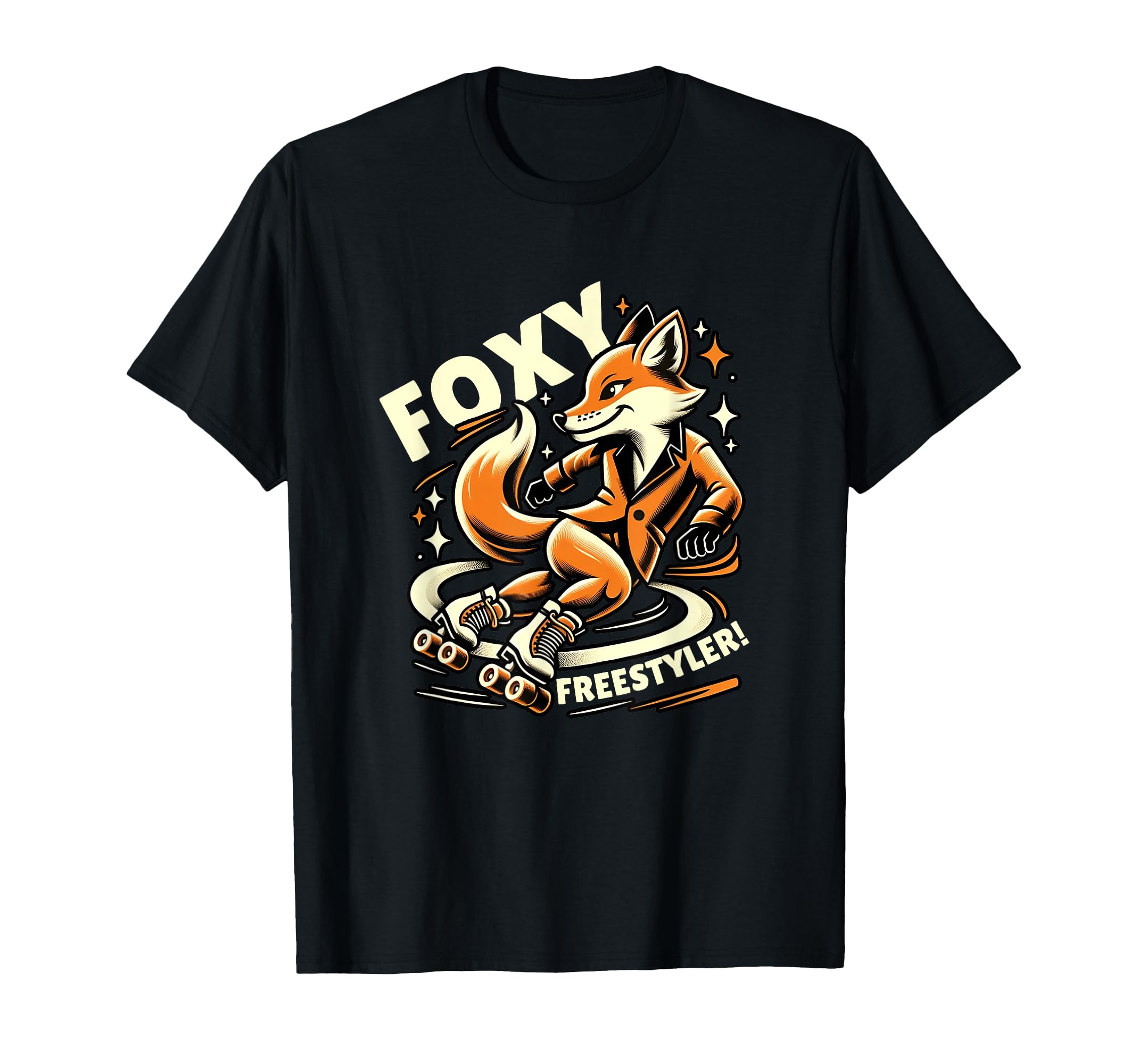 Foxy Freestyler Roller Skating Fox T-Shirt - Custom Art Print for Adults - T-Shirt, Sweatshirt, Hoodie