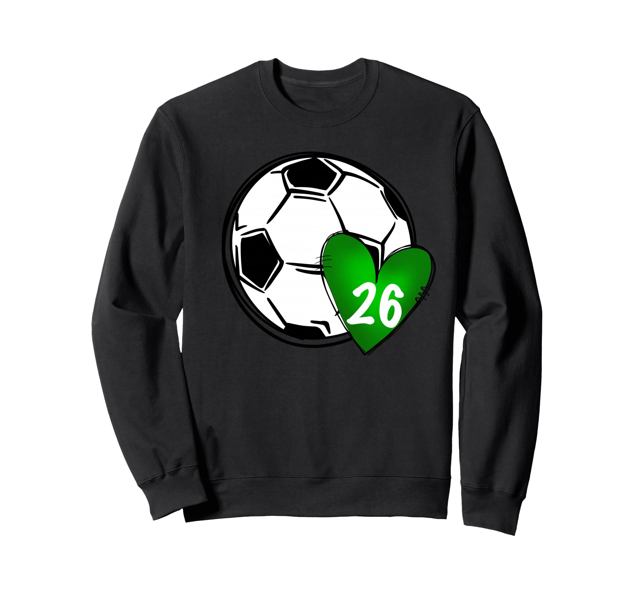 Womens Custom Soccer Mom 26 Heart Sweatshirt - Streetwear Style Men Women - T-Shirt, Sweatshirt, Hoodie