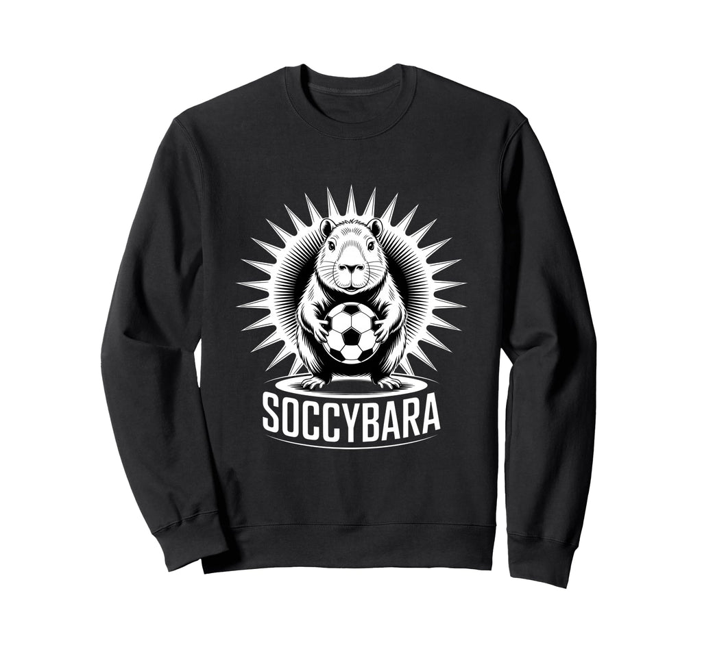 Funny Soccybara Capybara Soccer Sweatshirt - Unique Graphic for Adults - T-Shirt, Sweatshirt, Hoodie