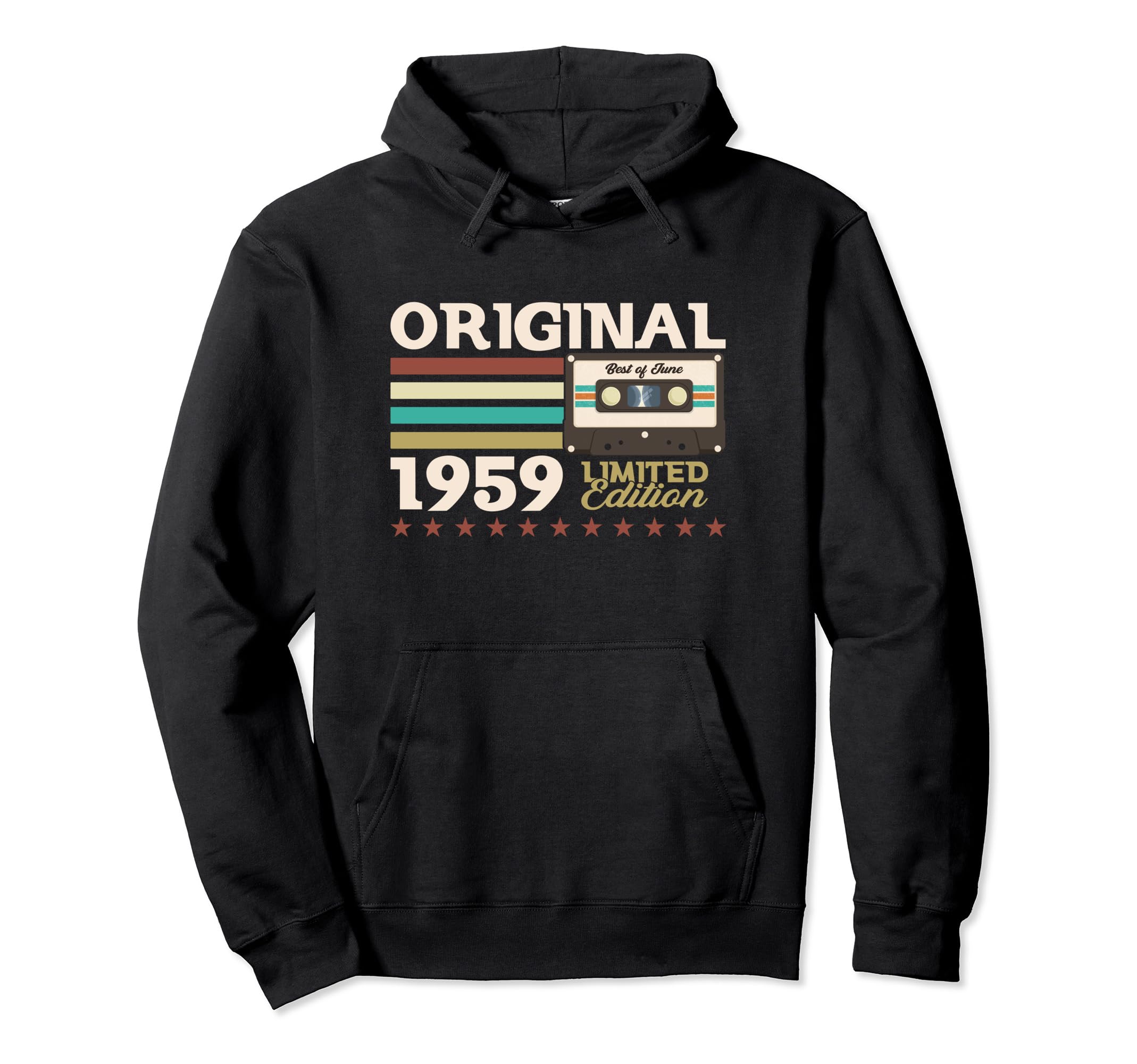 65Th Birthday June 1959 Cassette Gifts Hoodie - Aesthetic Graphic Unisex - T-Shirt, Sweatshirt, Hoodie