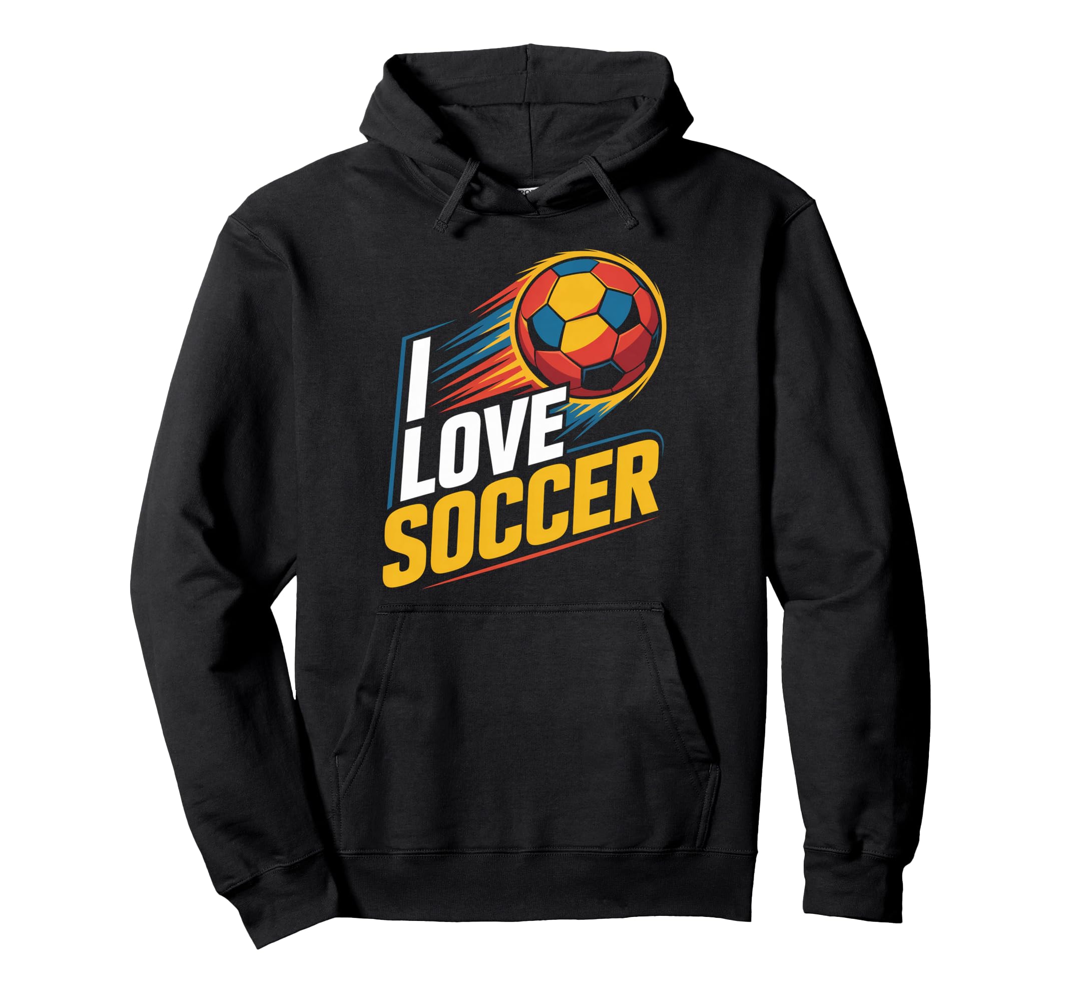 I Love Soccer Enthusiast Passion Football Hoodie - Graphic Print for Adults - T-Shirt, Sweatshirt, Hoodie